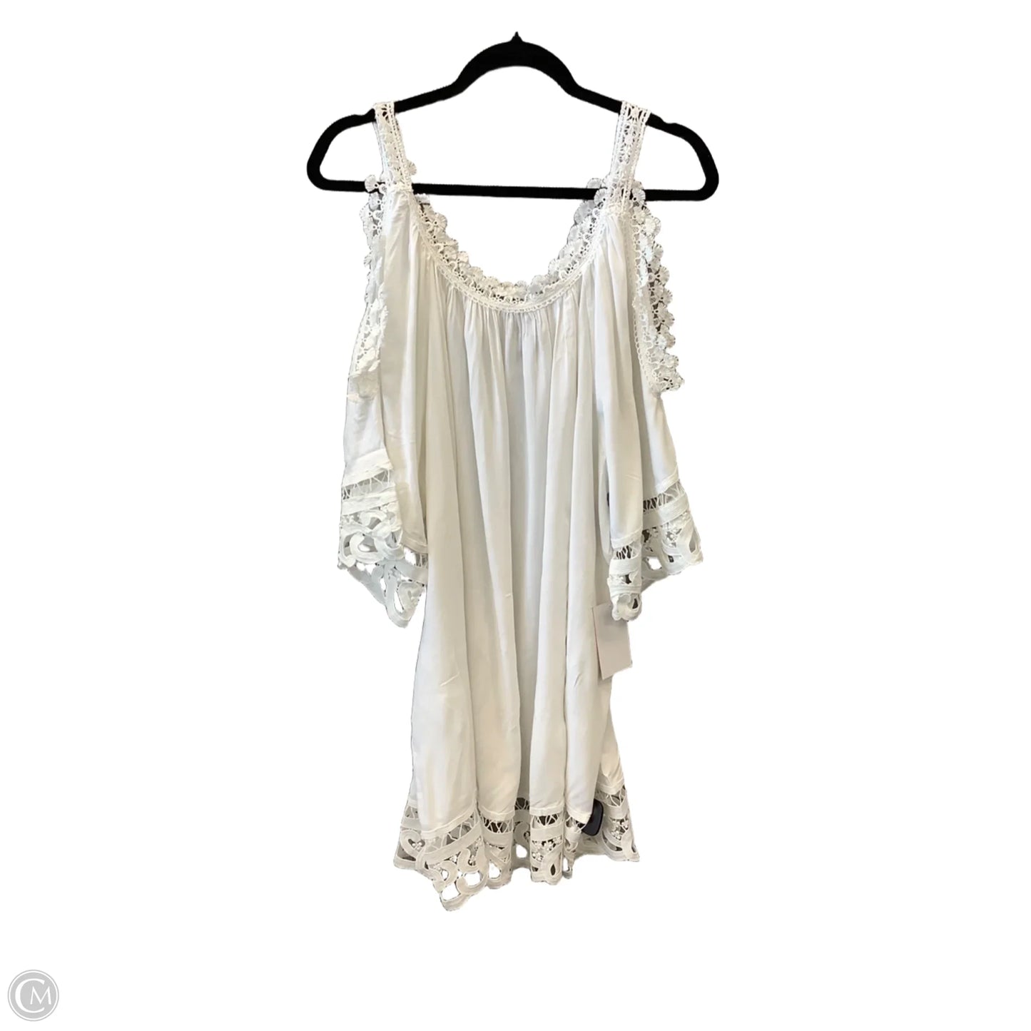 Swimwear Cover-up By Clothes Mentor In White, Size: 1x