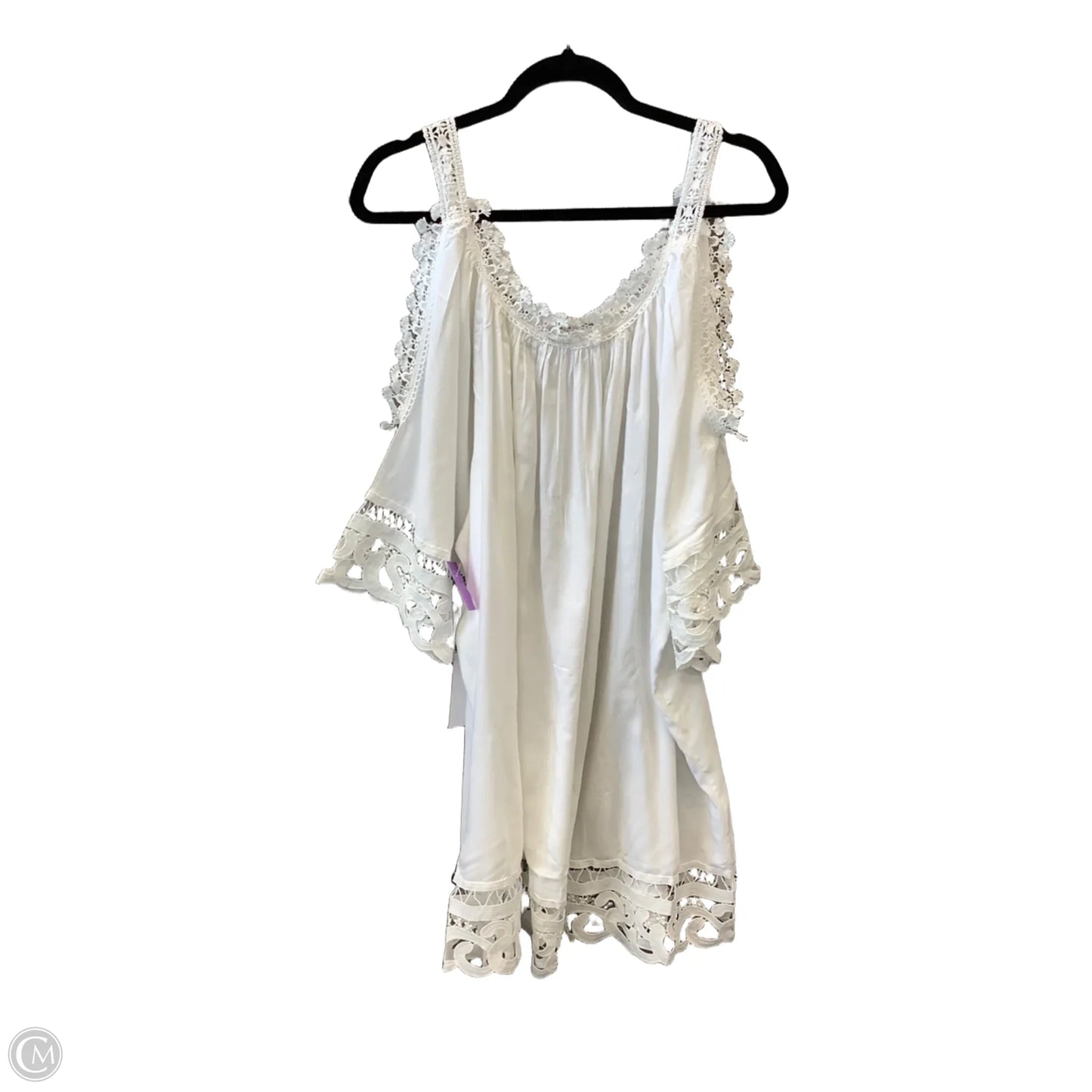 Swimwear Cover-up By Clothes Mentor In White, Size: 1x