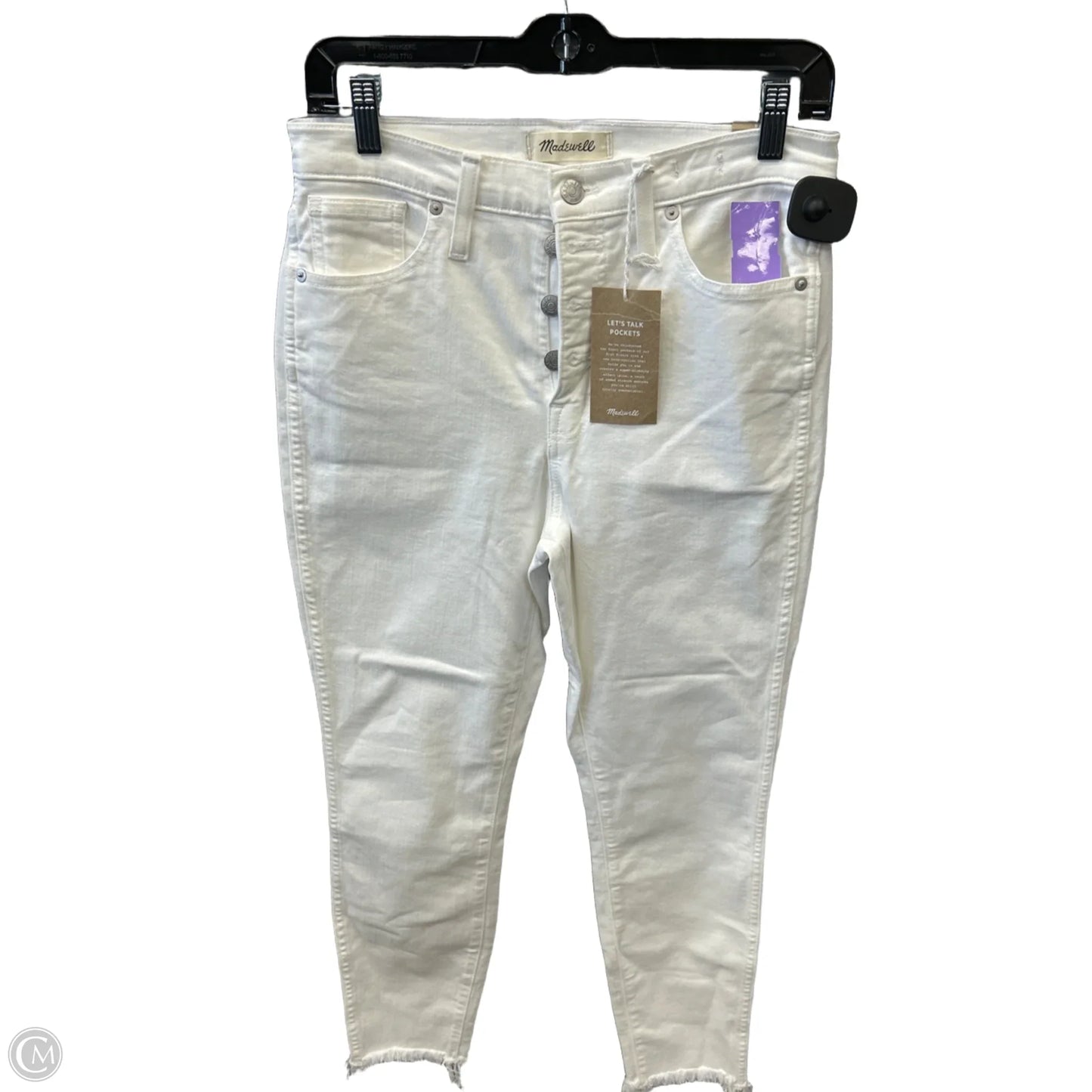 Jeans Skinny By Madewell In White Denim, Size: 6