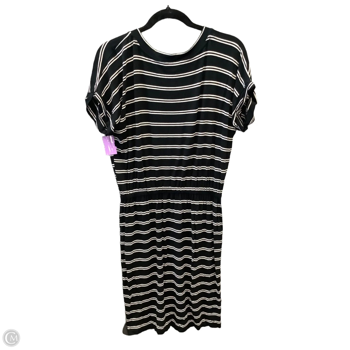 Dress Casual Midi By Banana Republic In Black & White, Size: Mp