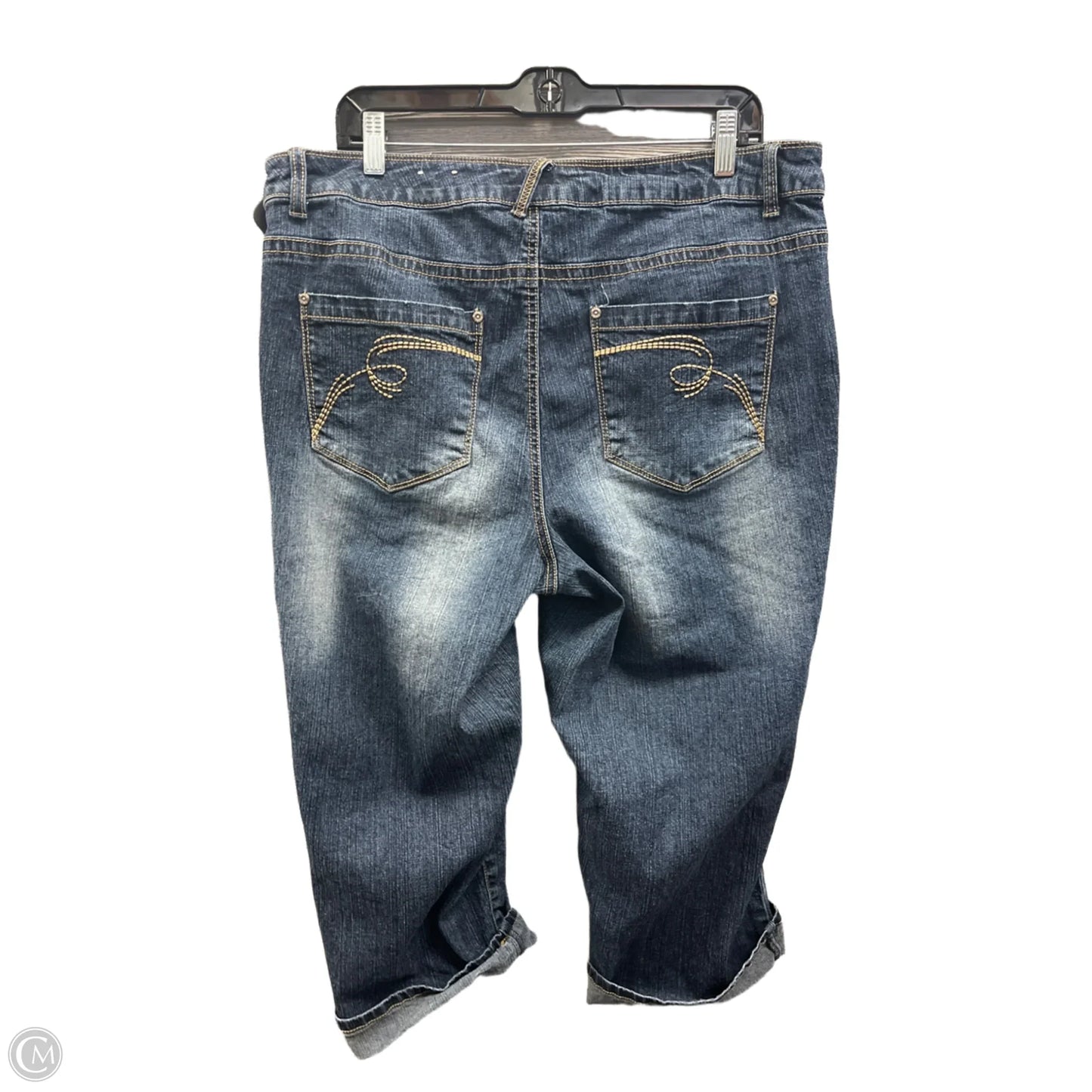 Capris By Cato In Blue Denim, Size: 18