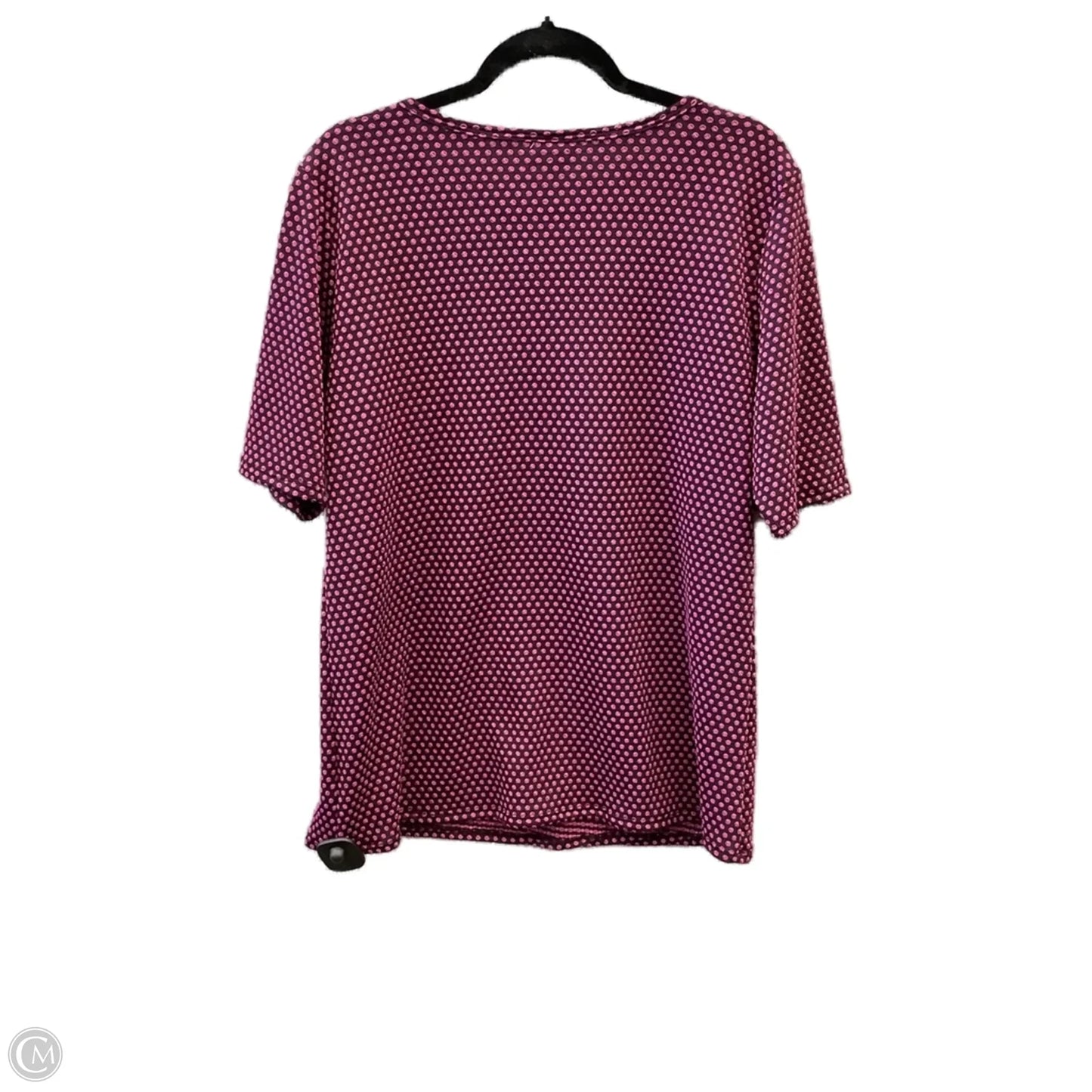 Top Short Sleeve By Lularoe In Black & Purple, Size: 3x