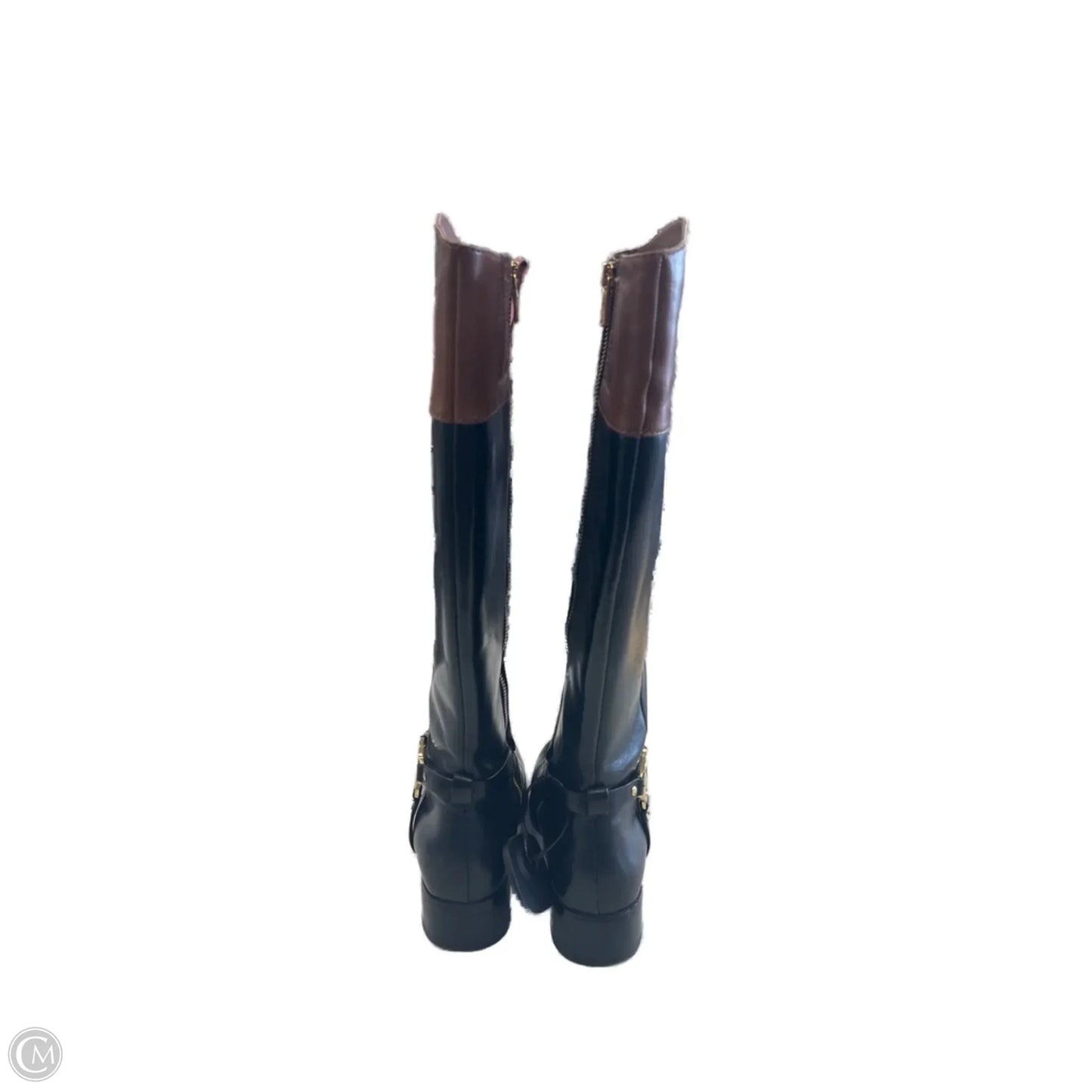 Boots Knee Flats By Michael By Michael Kors In Black & Brown, Size: 6