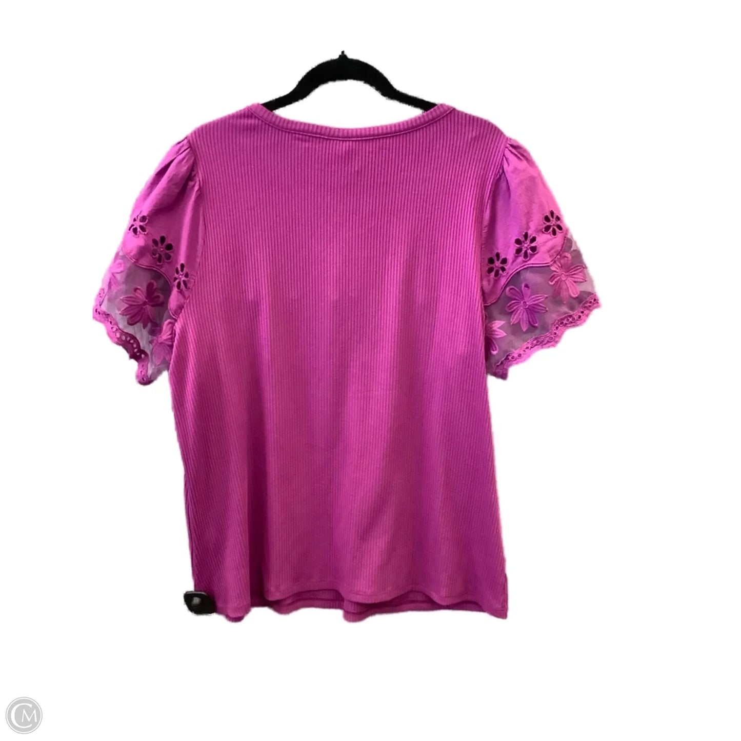 Top Short Sleeve By Cato In Purple, Size: 3x