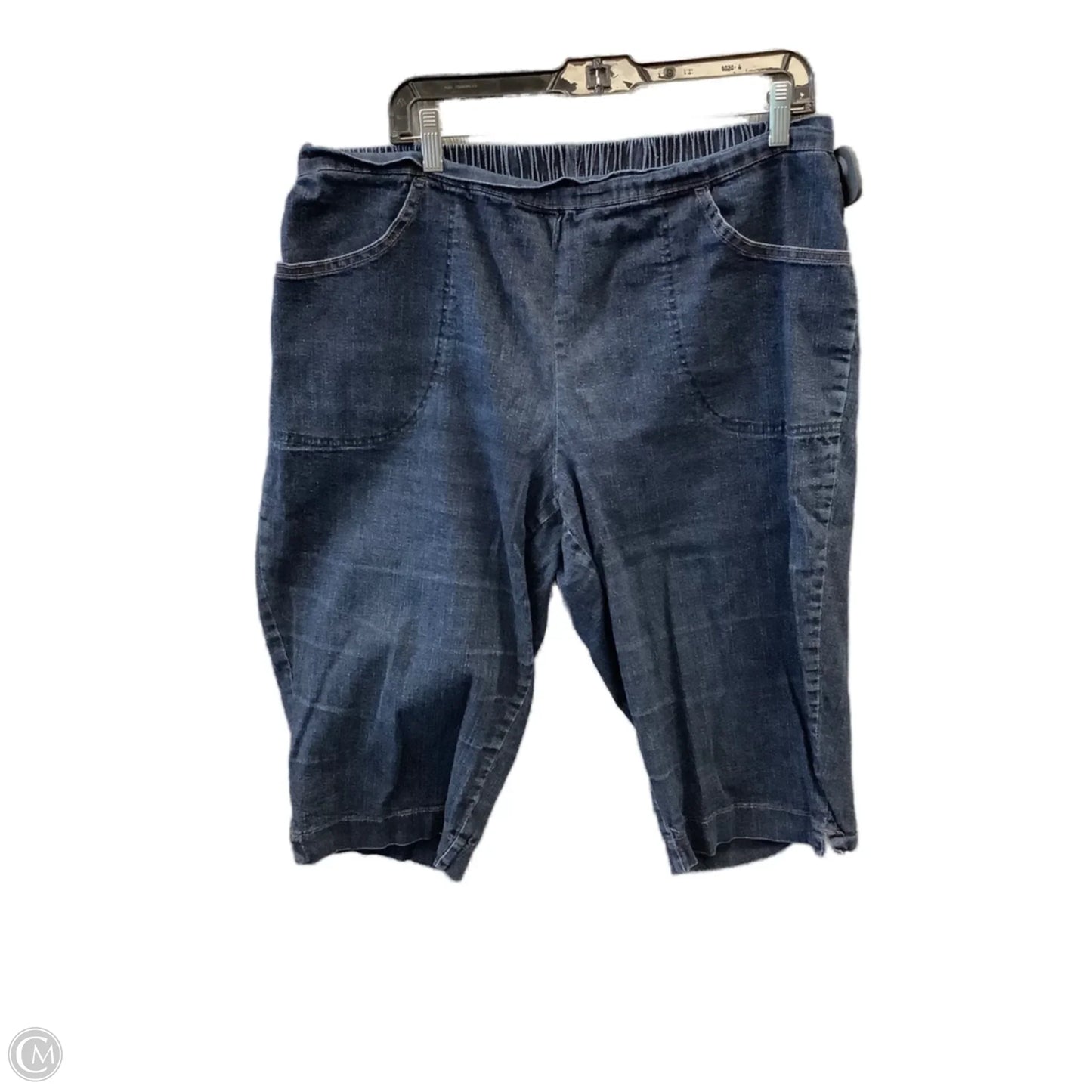 Capris By Just My Size In Blue Denim, Size: 18
