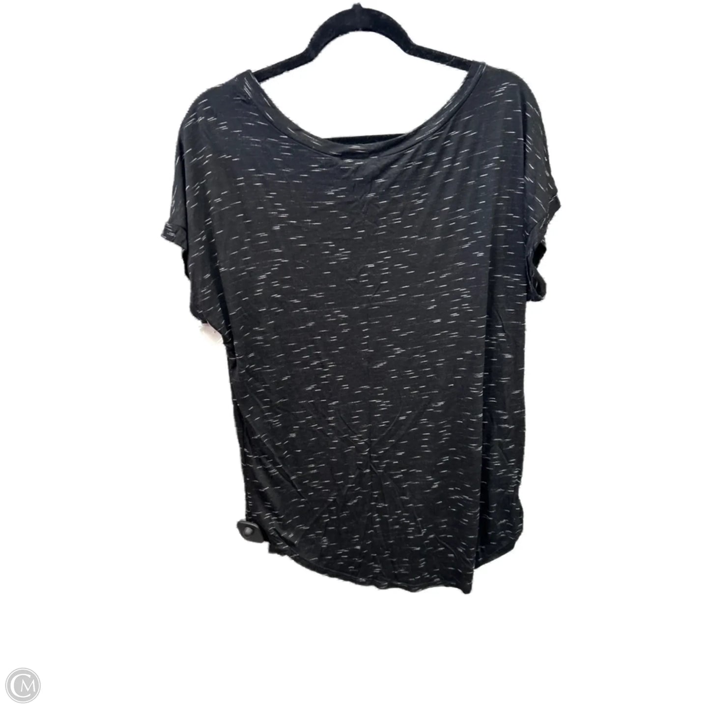 Top Short Sleeve By Poof In Black, Size: 1x
