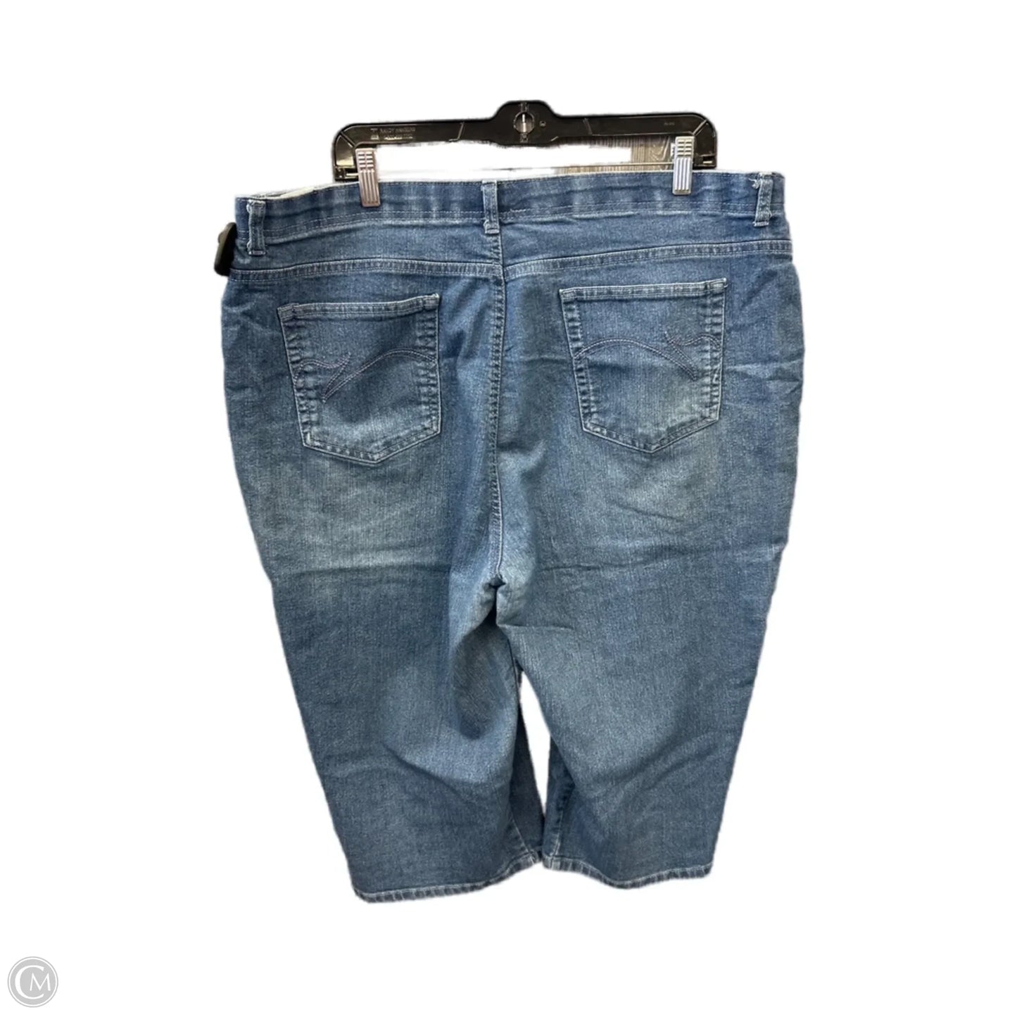 Capris By Gloria Vanderbilt In Blue Denim, Size: 20