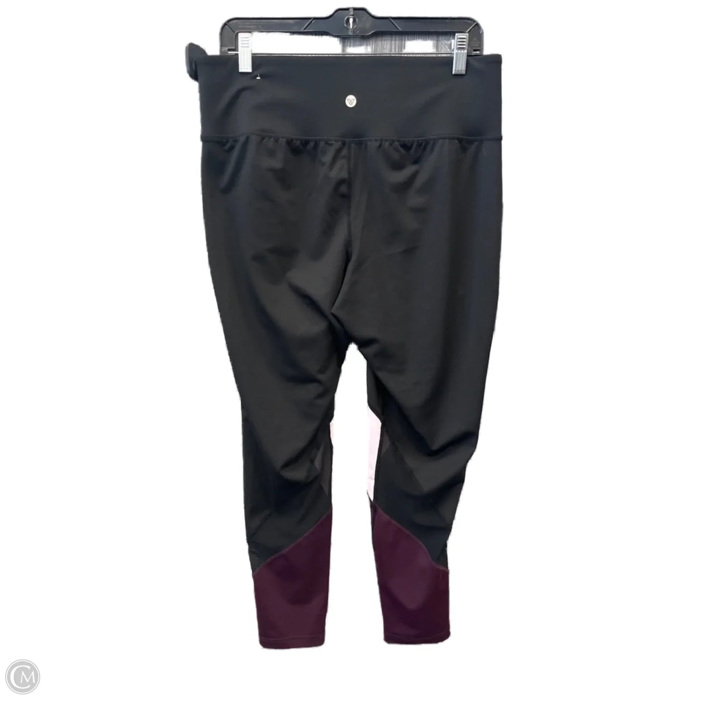 Athletic Capris By Livi Active In Black & Purple, Size: Xl