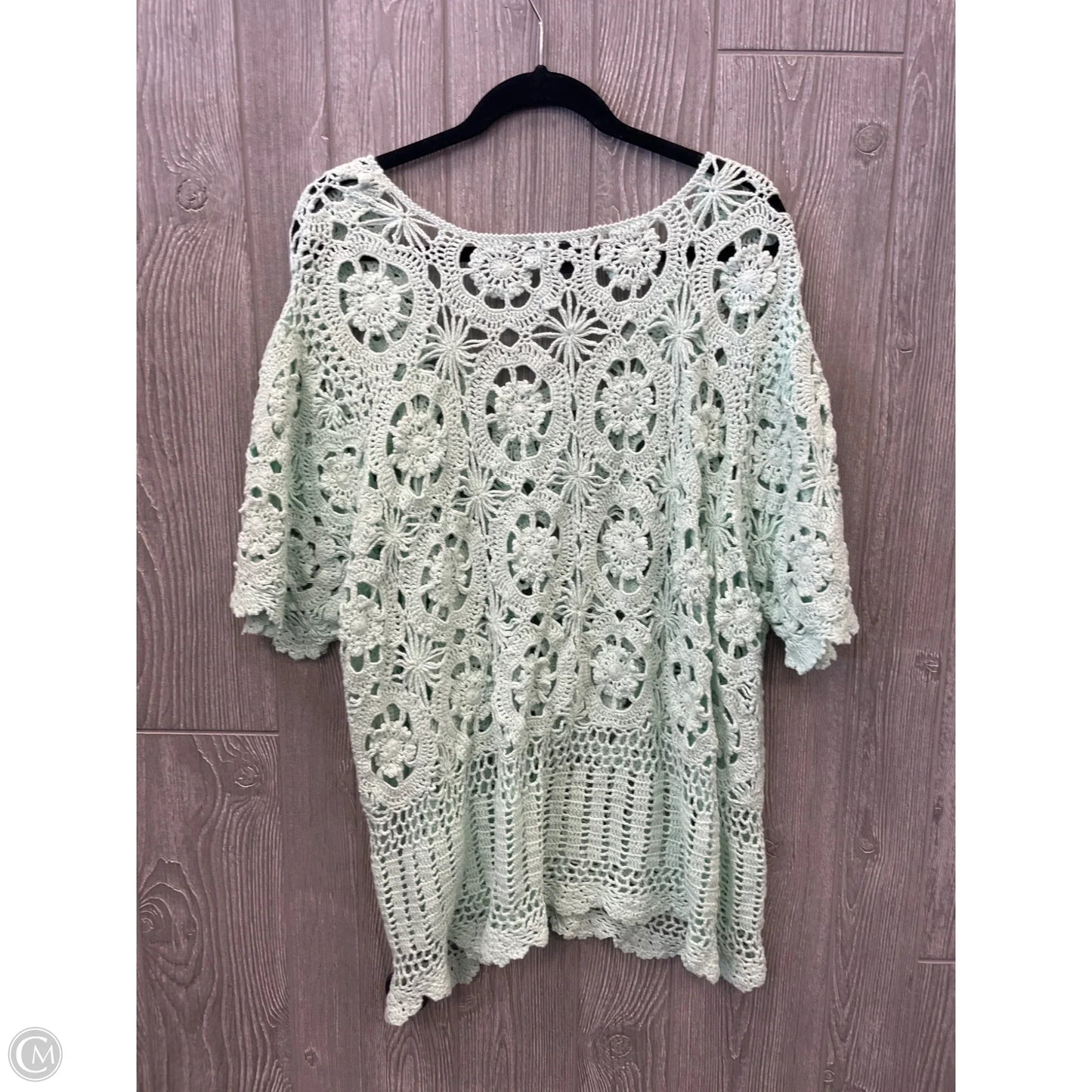 Sweater Short Sleeve By Roamans In Green, Size: 3x