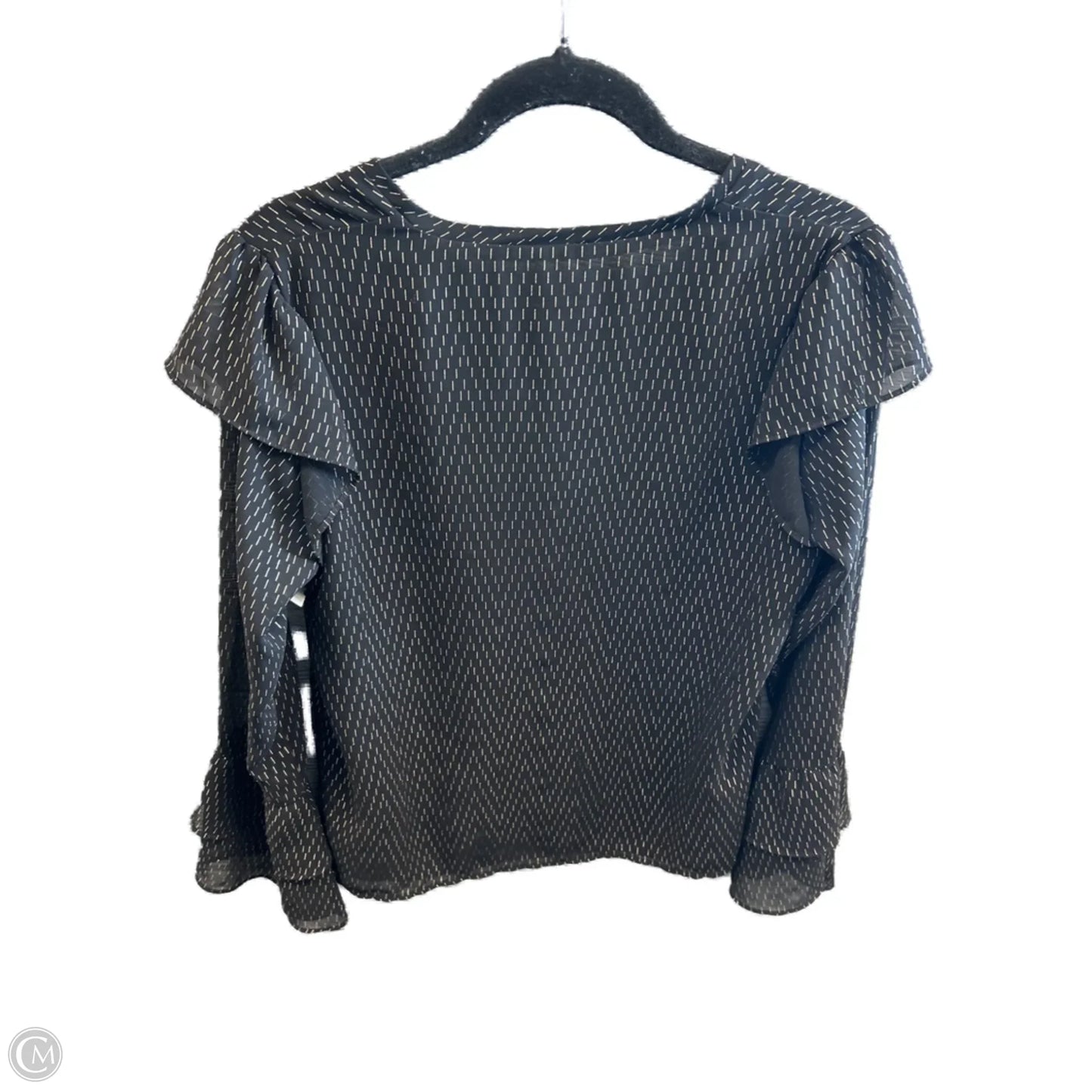 Top Long Sleeve By A New Day In Black & Gold, Size: S