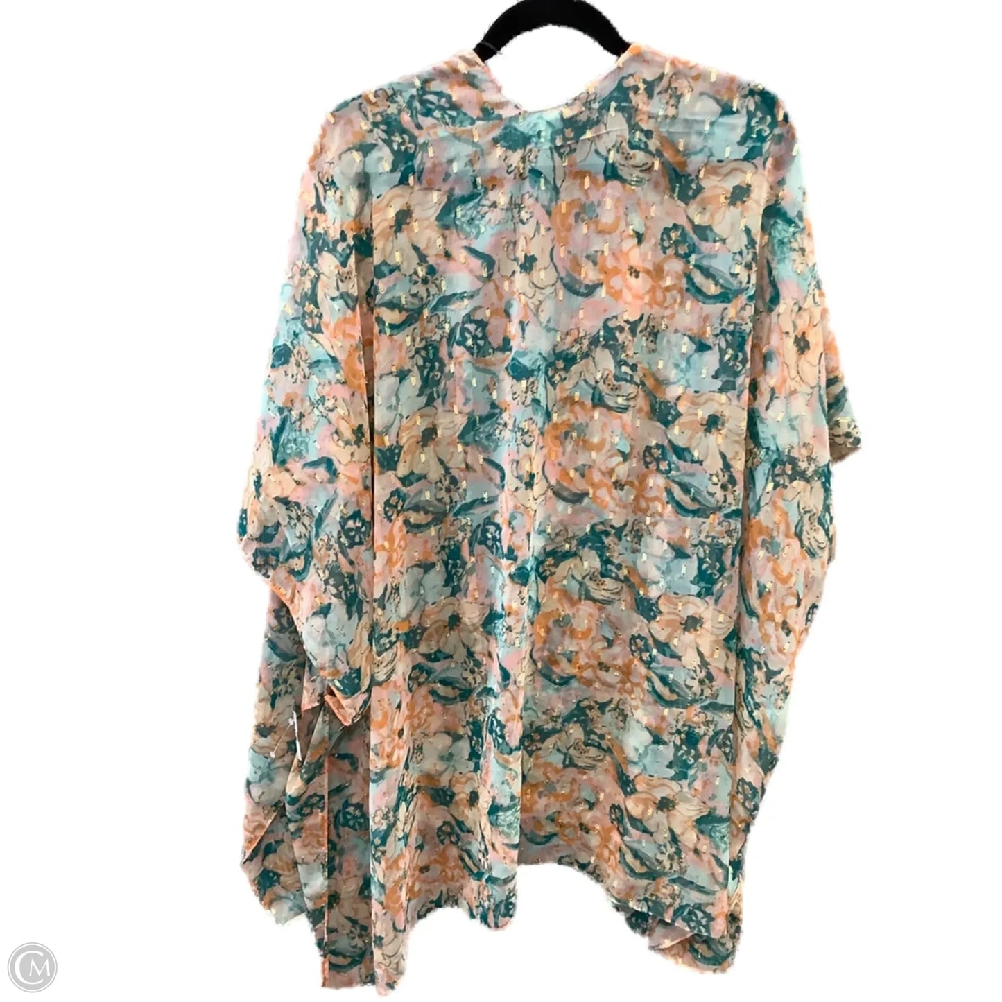 Kimono By Cato In Green & Orange, Size: Osfm