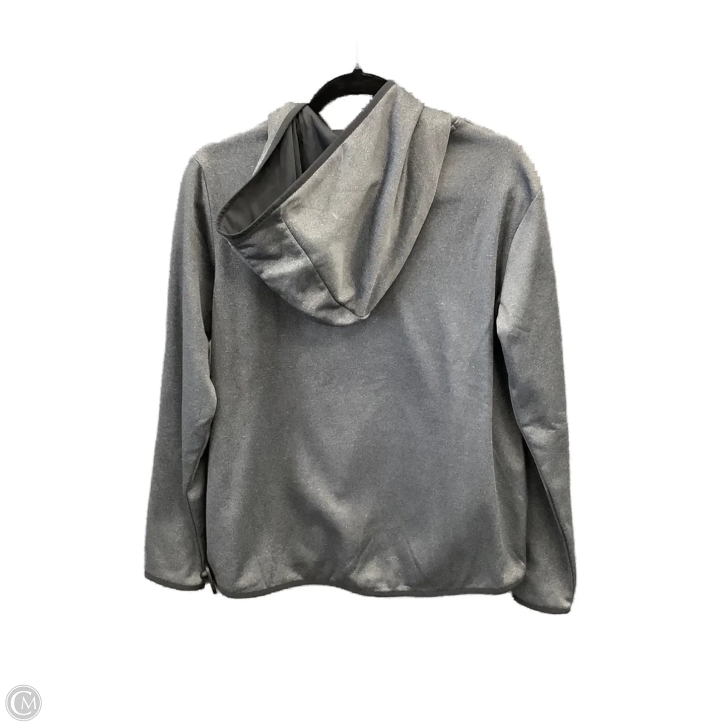 Athletic Sweatshirt Hoodie By Under Armour In Grey, Size: M