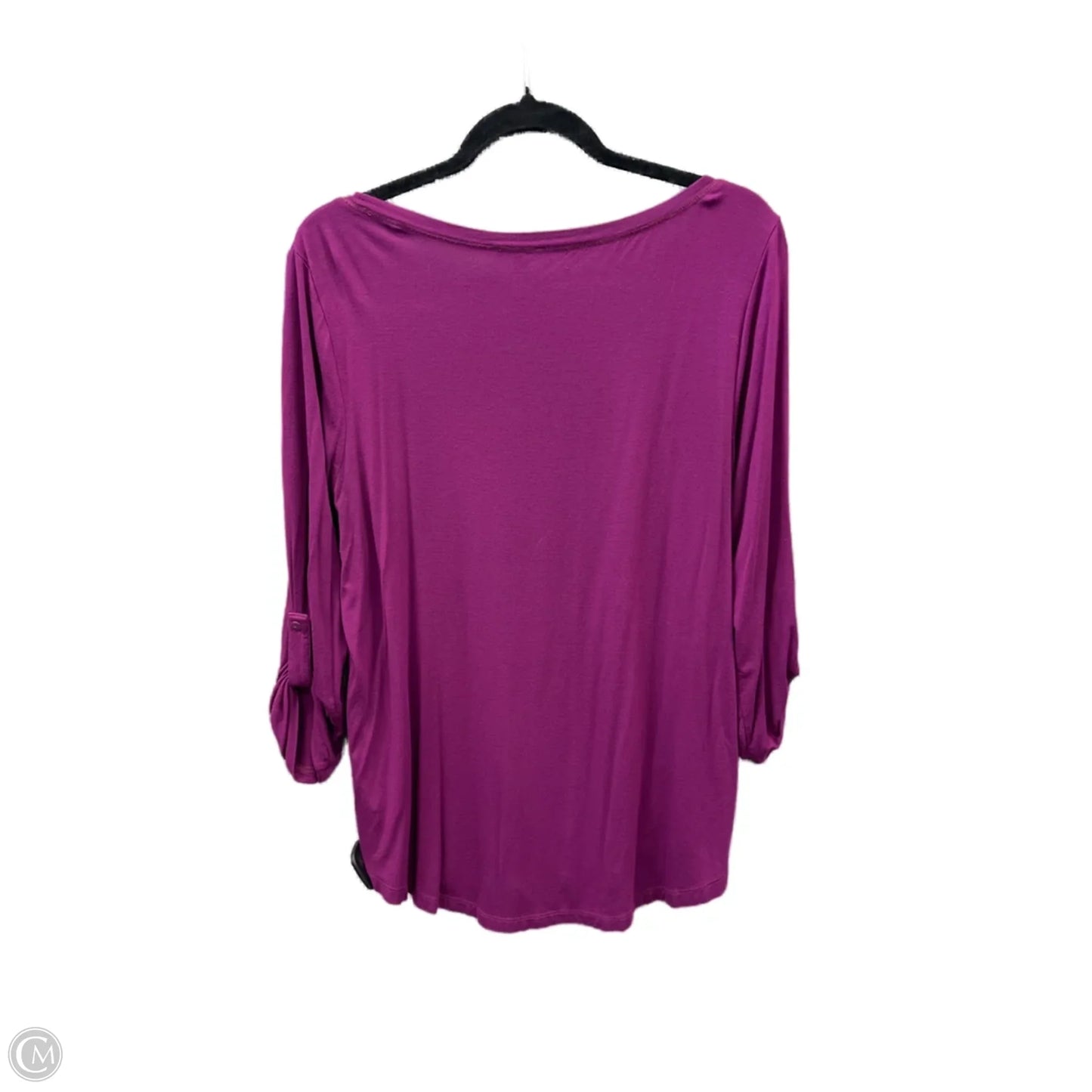 Top Long Sleeve Basic By Cupio In Purple, Size: L