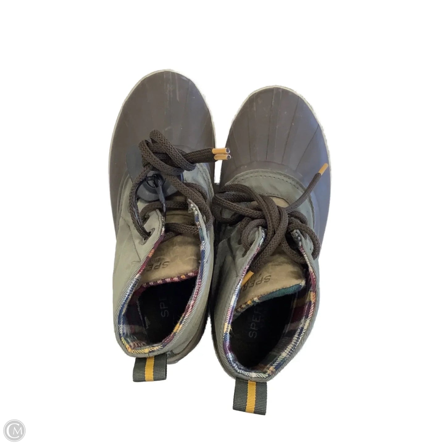 Boots Ankle Flats By Sperry In Brown & Green, Size: 6.5