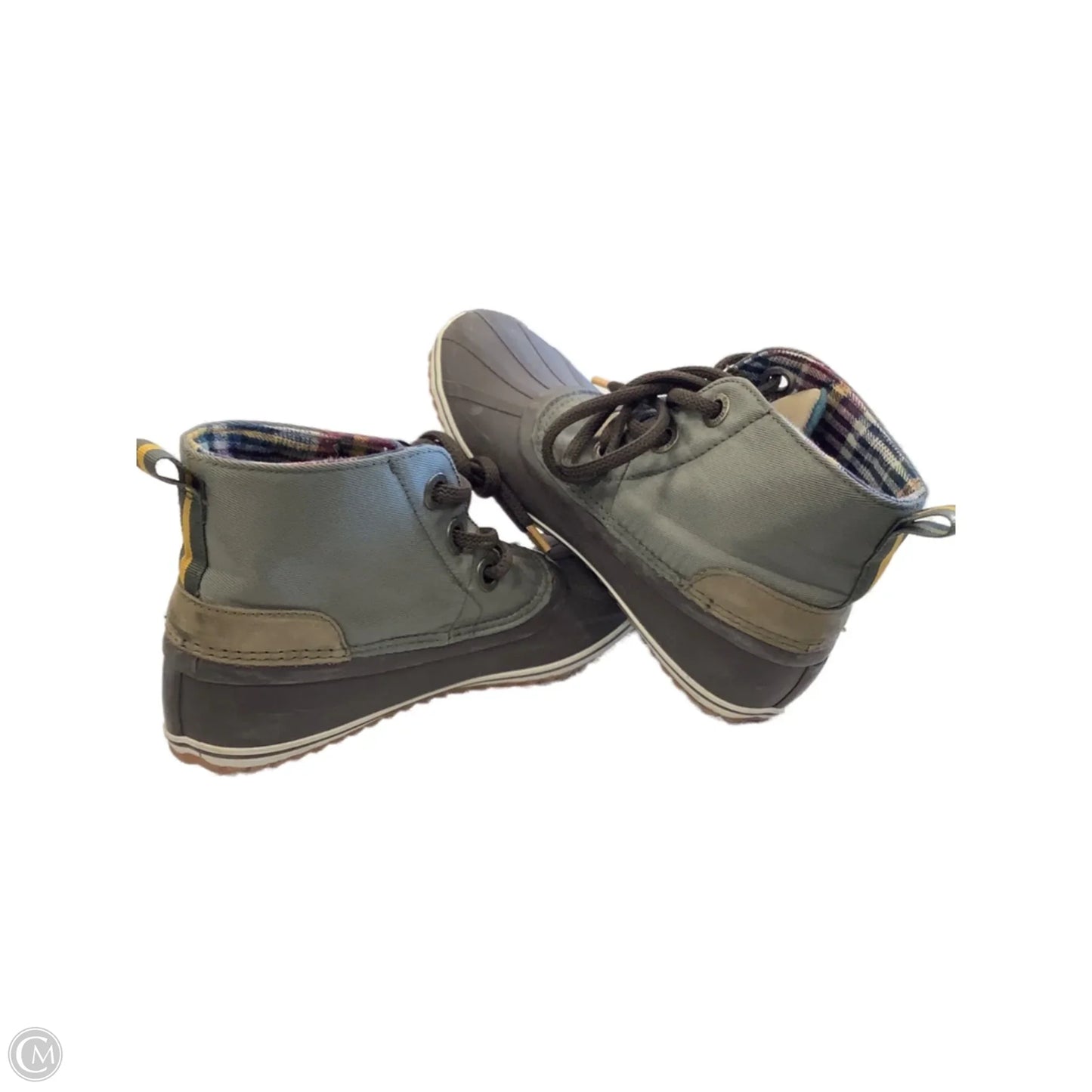 Boots Ankle Flats By Sperry In Brown & Green, Size: 6.5