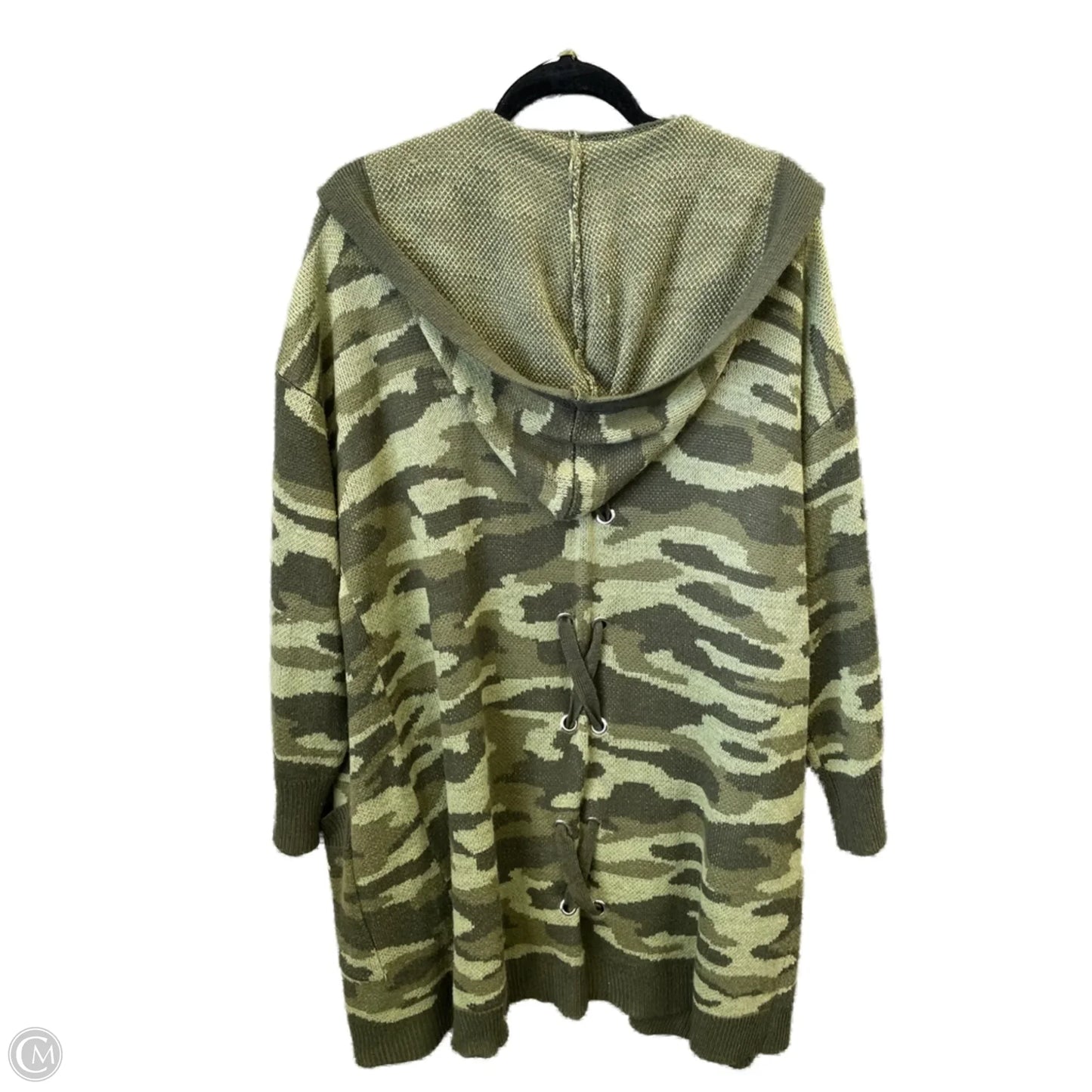 Cardigan By Ultra Flirt In Camouflage Print, Size: 3x