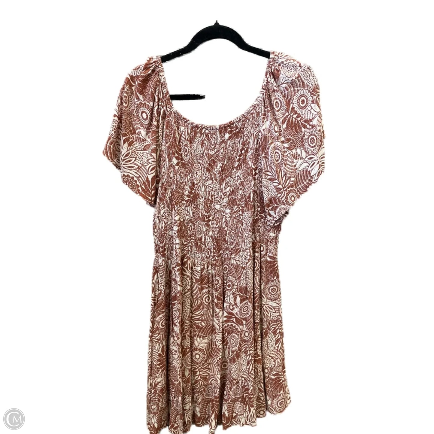 Dress Casual Midi By Angie In Brown, Size: 3x