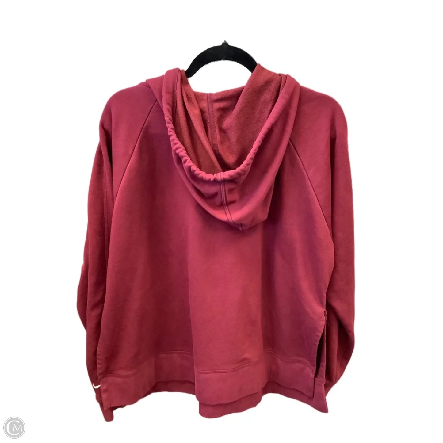 Athletic Sweatshirt Hoodie By Nike Apparel In Maroon, Size: L