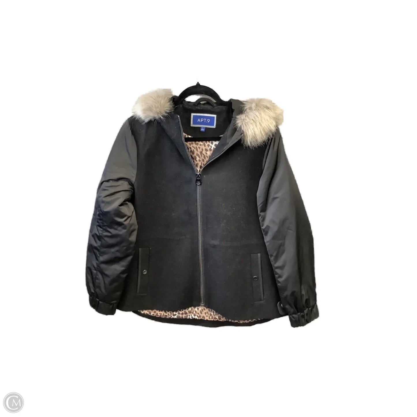 Coat Other By Apt 9 In Black, Size: L