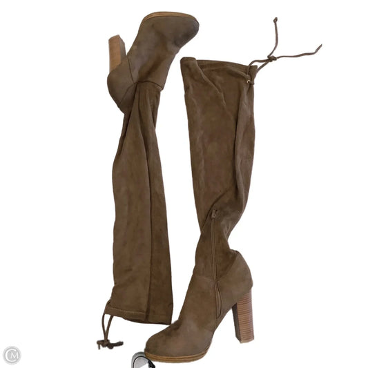 Boots Knee Heels By Wild Diva In Brown, Size: 8