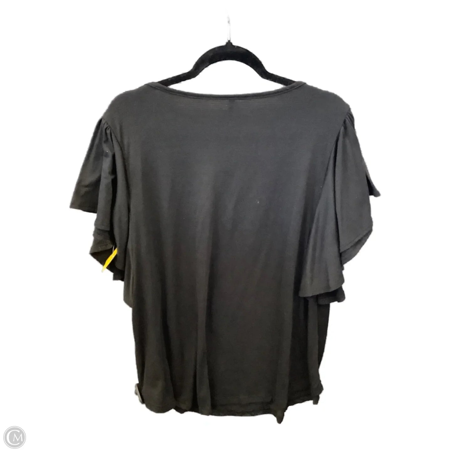 Top Short Sleeve By Clothes Mentor In Black, Size: 3x