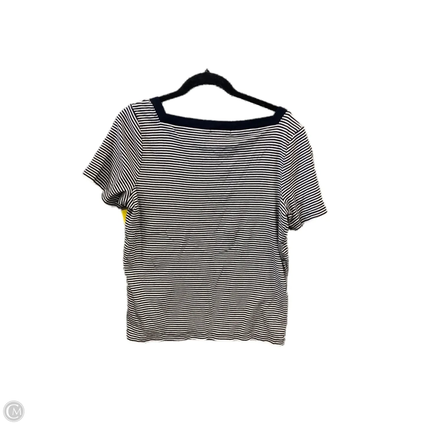 Top Short Sleeve By Chaps In Striped Pattern, Size: 1x