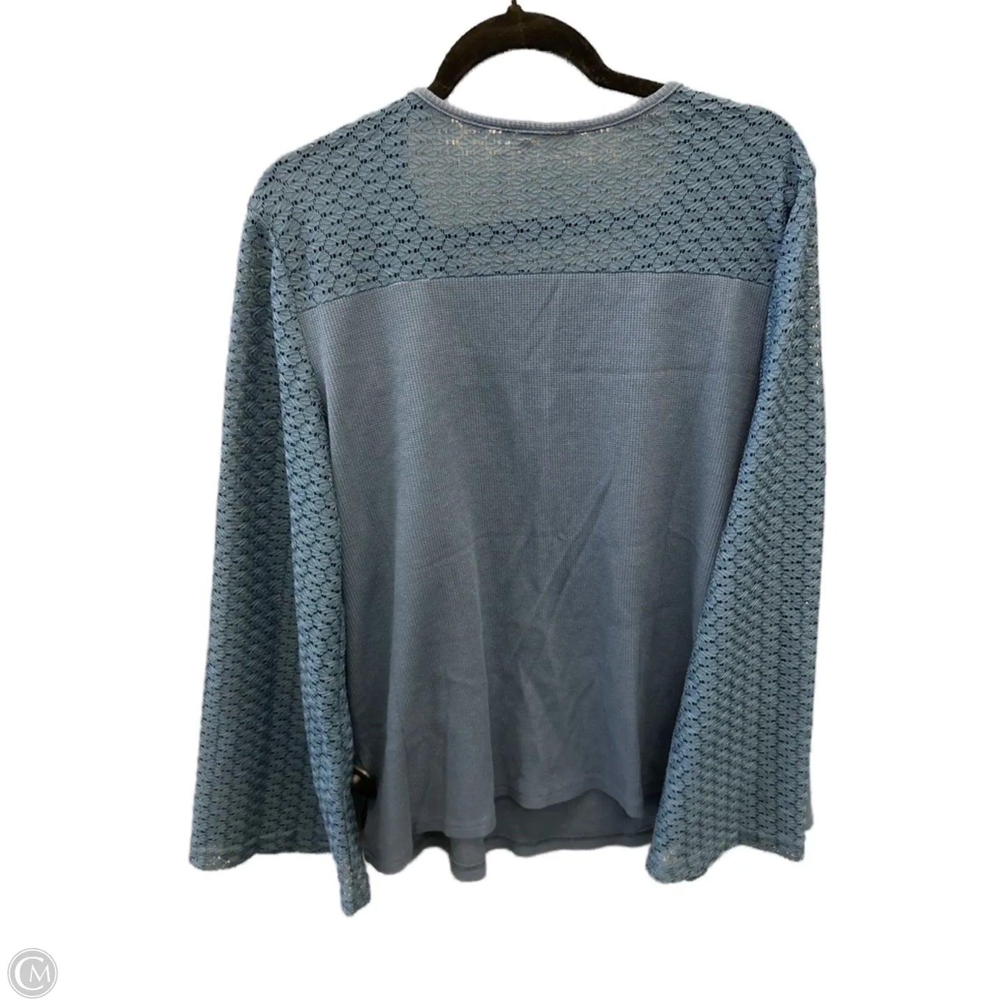 Top Long Sleeve By Suzanne Betro In Blue, Size: 1x