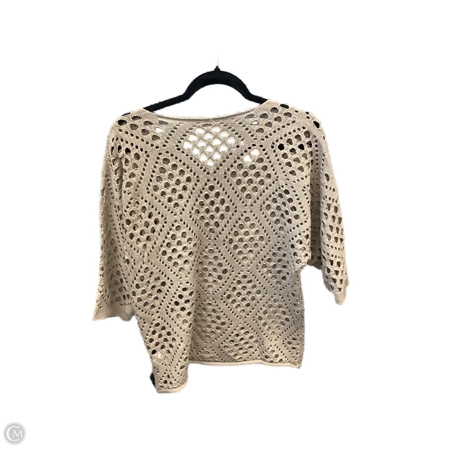 Sweater Short Sleeve By Shein In Tan, Size: S