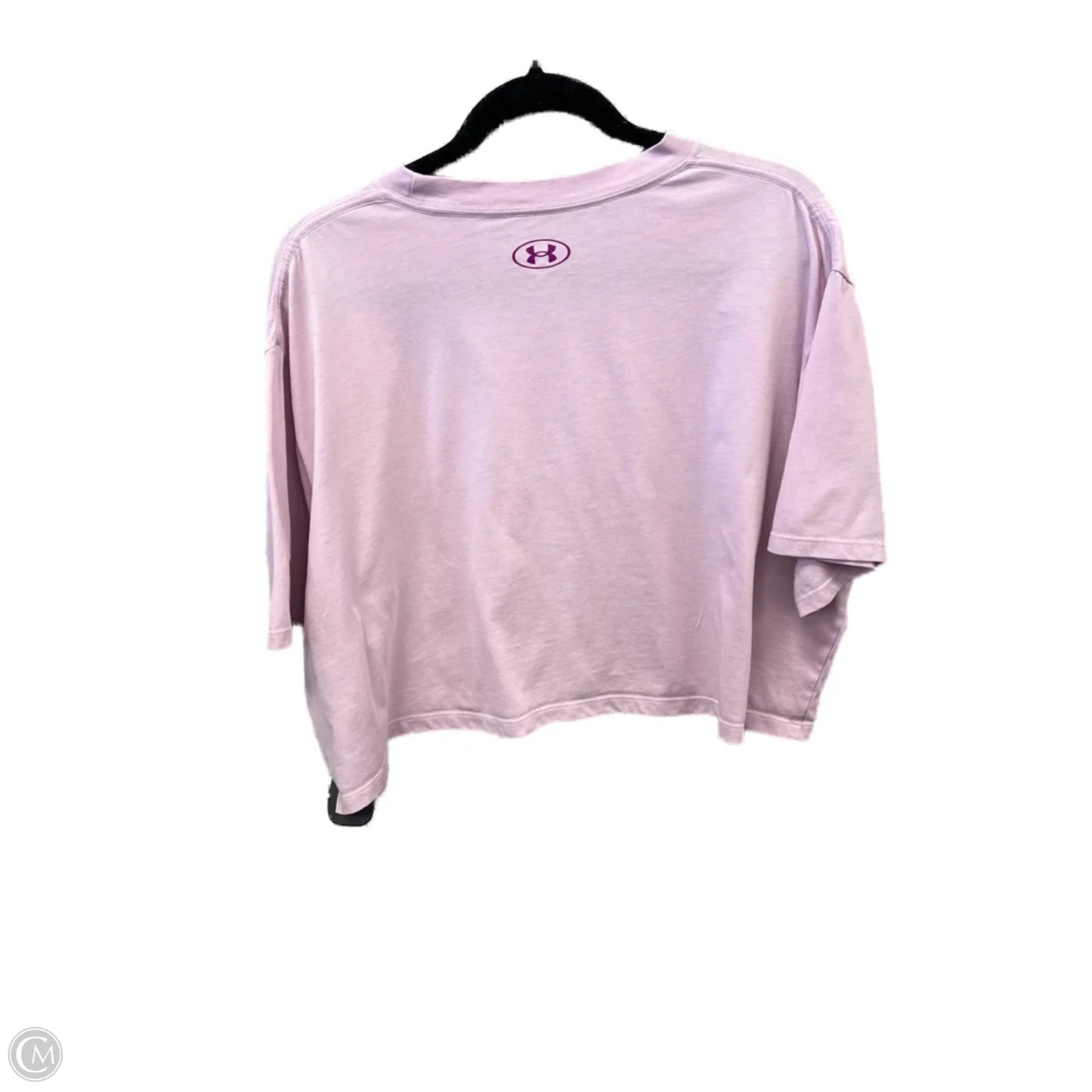 Athletic Top Short Sleeve By Under Armour In Purple, Size: L