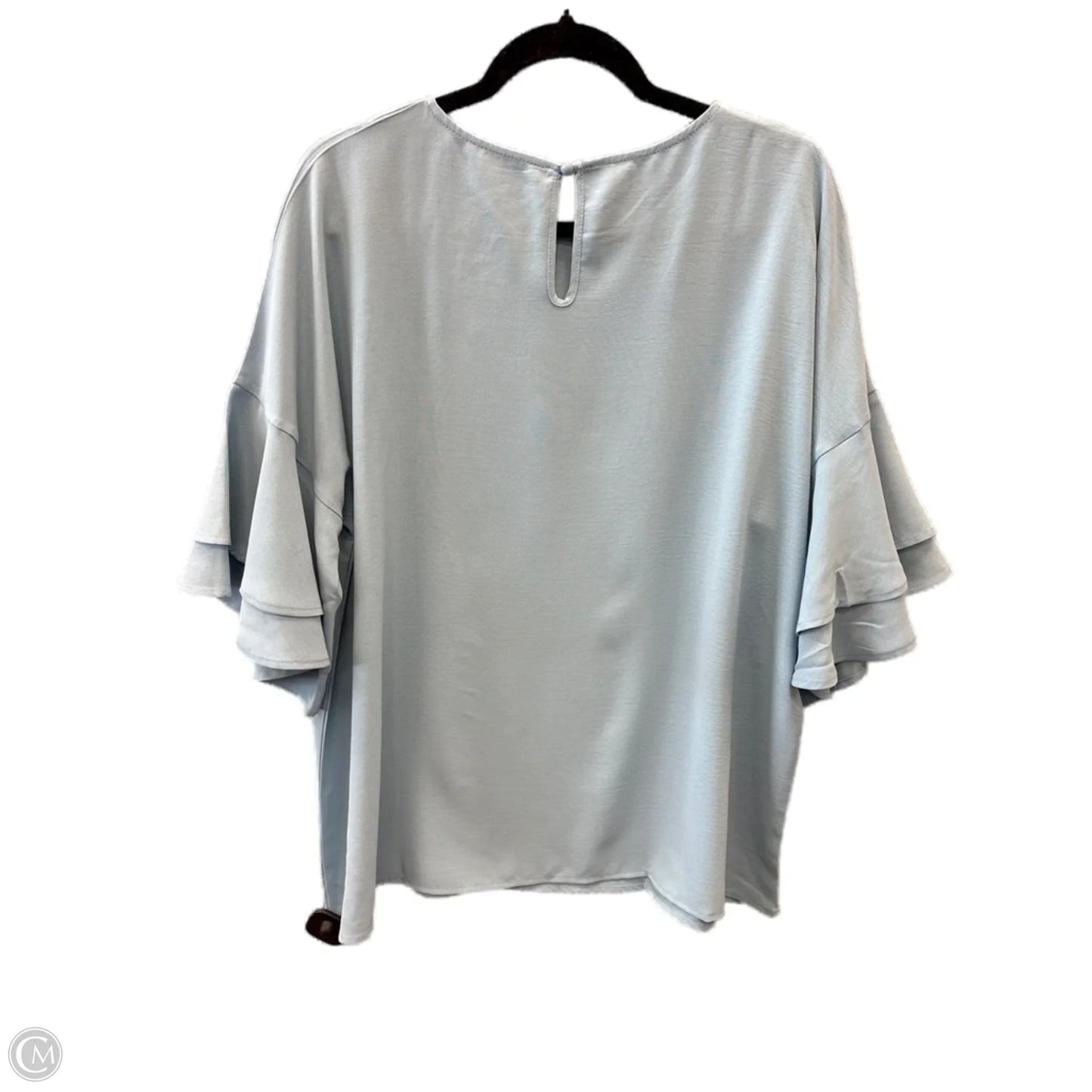 Blouse Short Sleeve By Clothes Mentor In Blue, Size: 2x