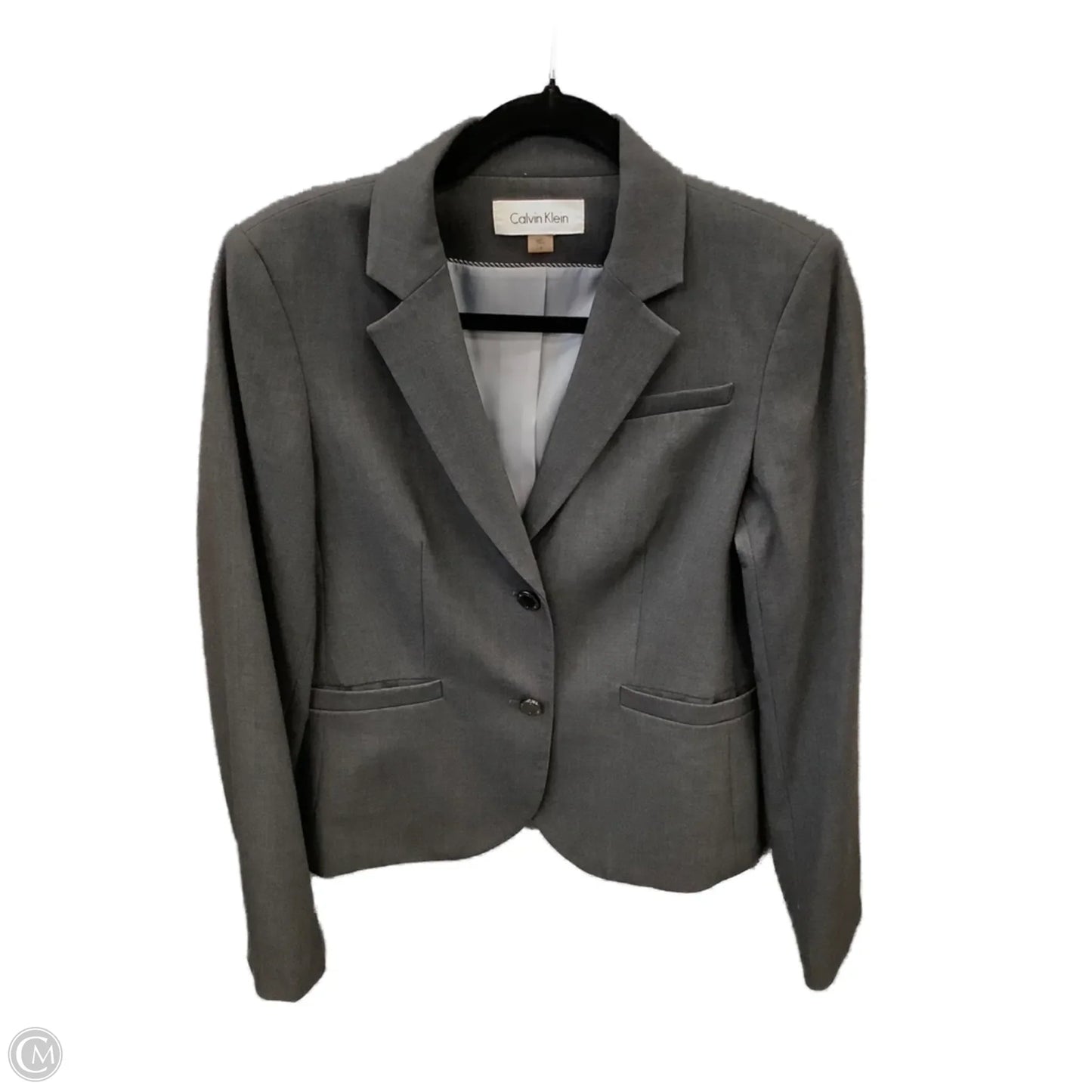 Blazer By Calvin Klein In Grey, Size: M