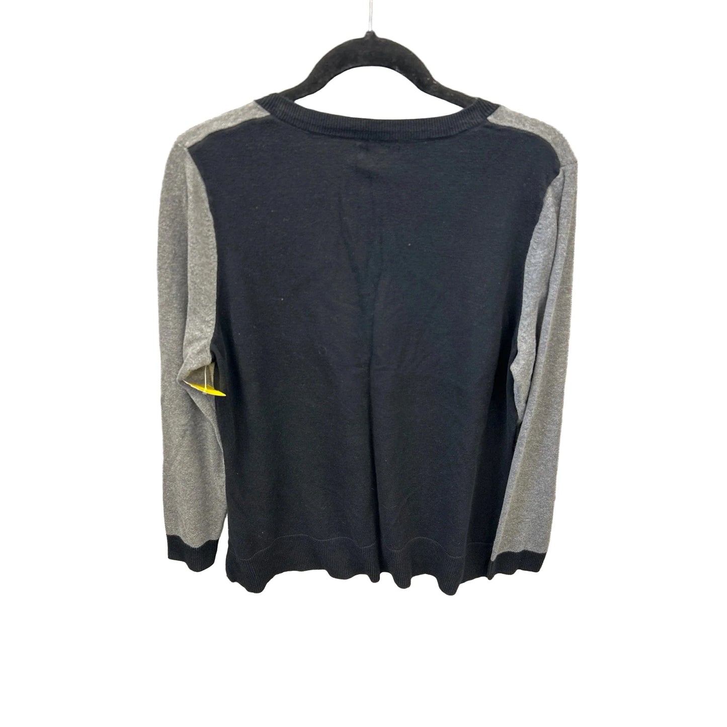 Top Long Sleeve By Croft And Barrow In Black & Grey, Size: Xl