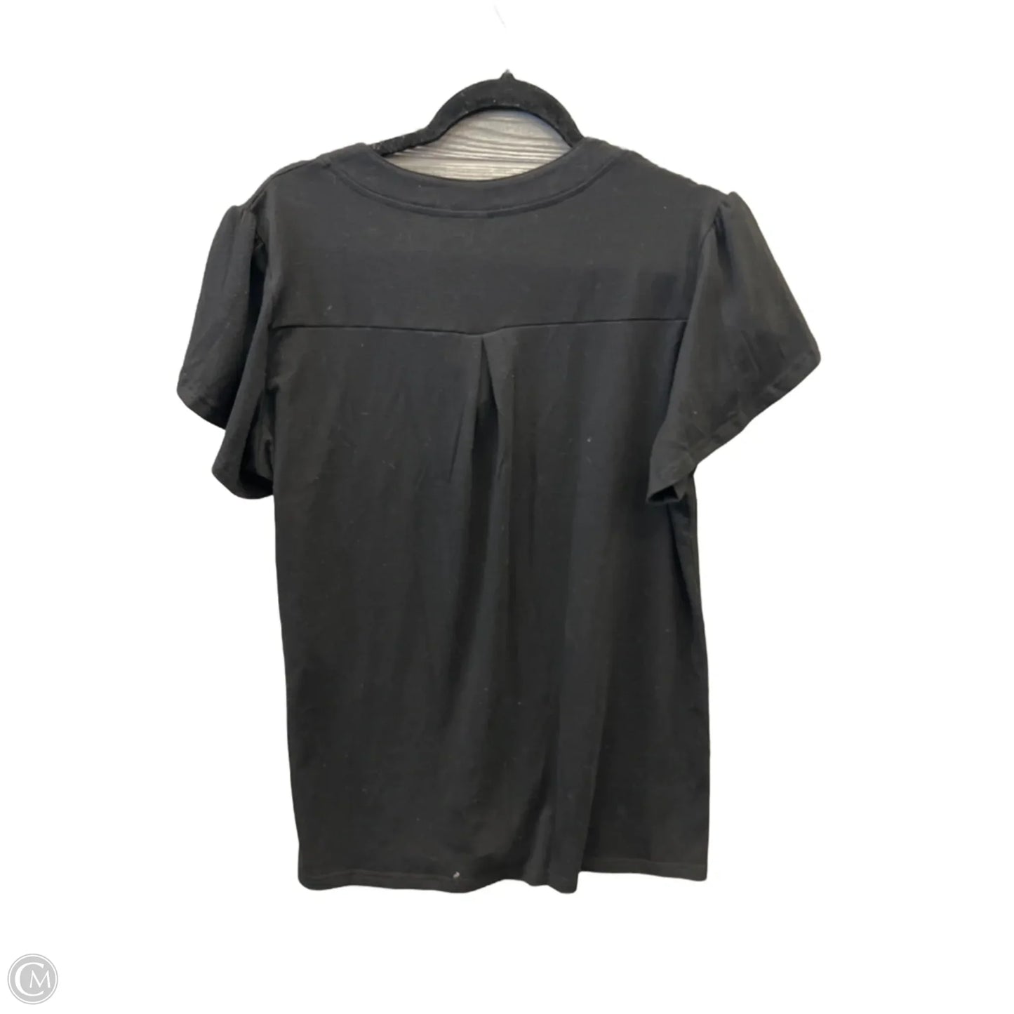 Top Short Sleeve By Clothes Mentor In Black, Size: L