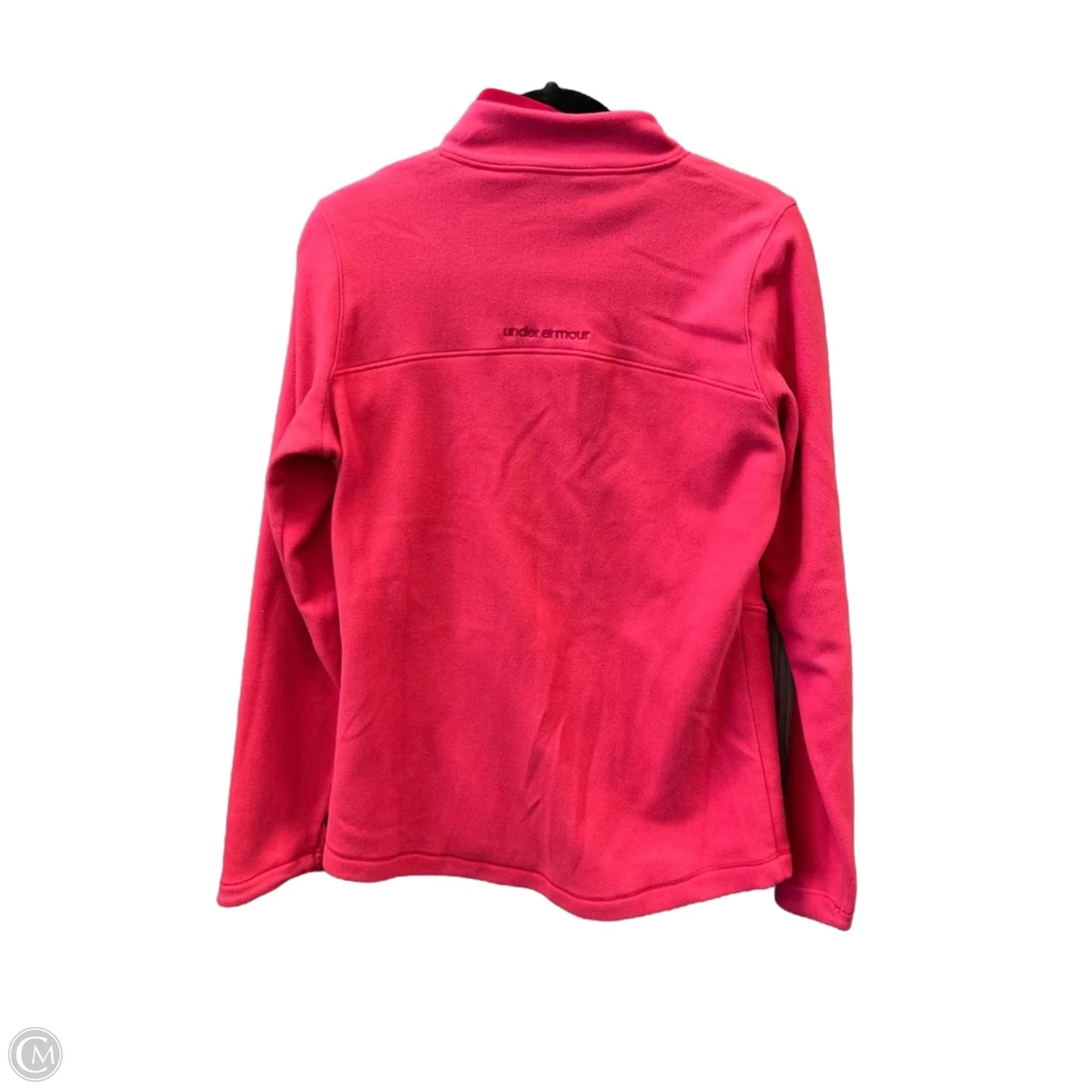 Athletic Top Long Sleeve Collar By Under Armour In Pink, Size: M