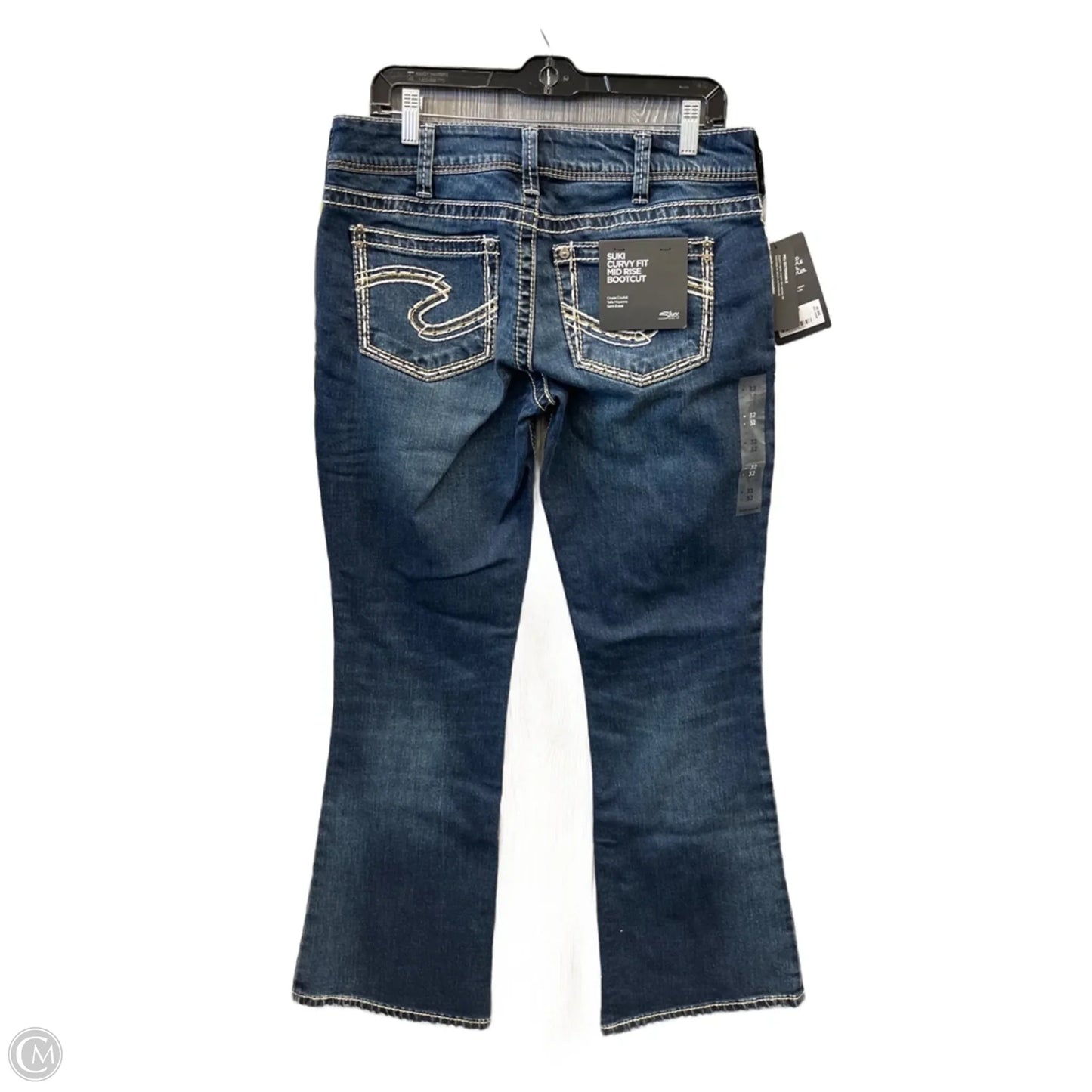 Jeans Boot Cut By Silver In Blue Denim, Size: 14