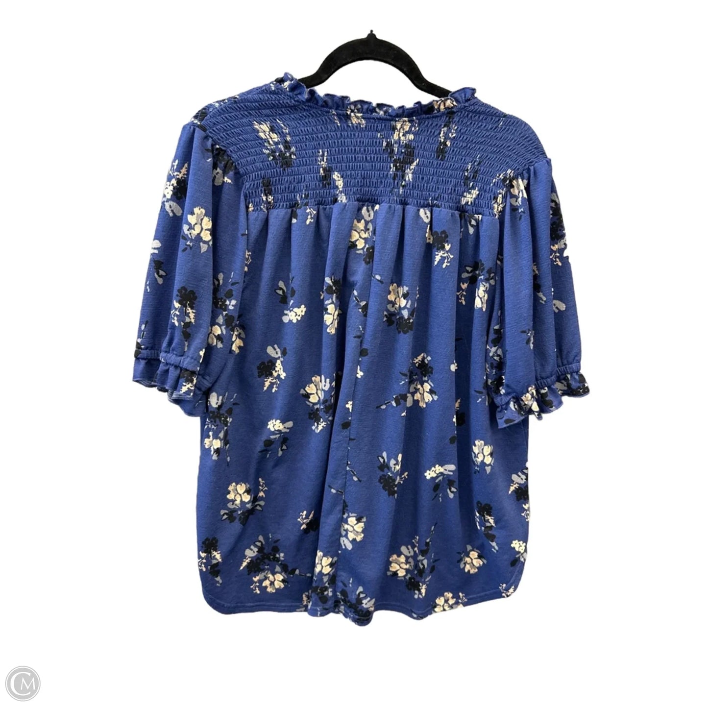 Top Short Sleeve By Melloday In Blue, Size: 1x