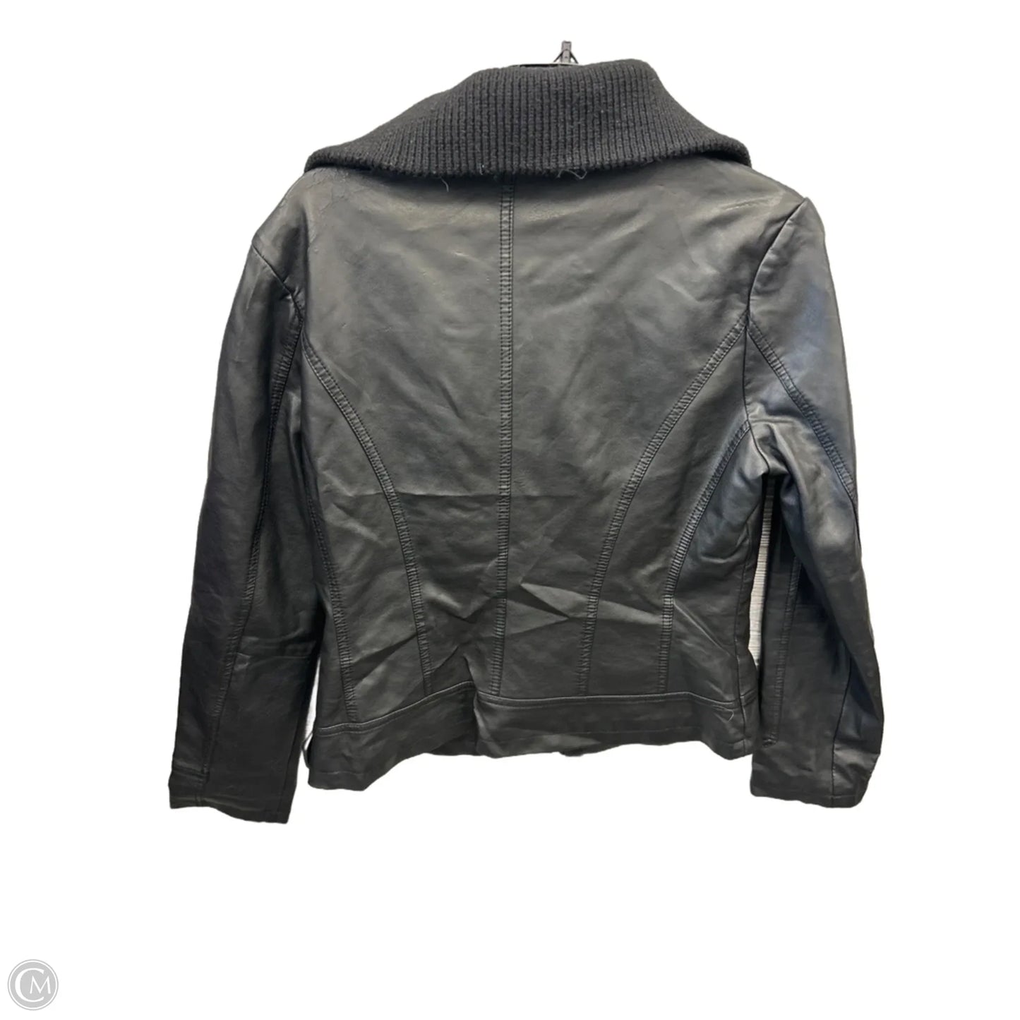 Jacket Moto By Dressbarn In Black, Size: L