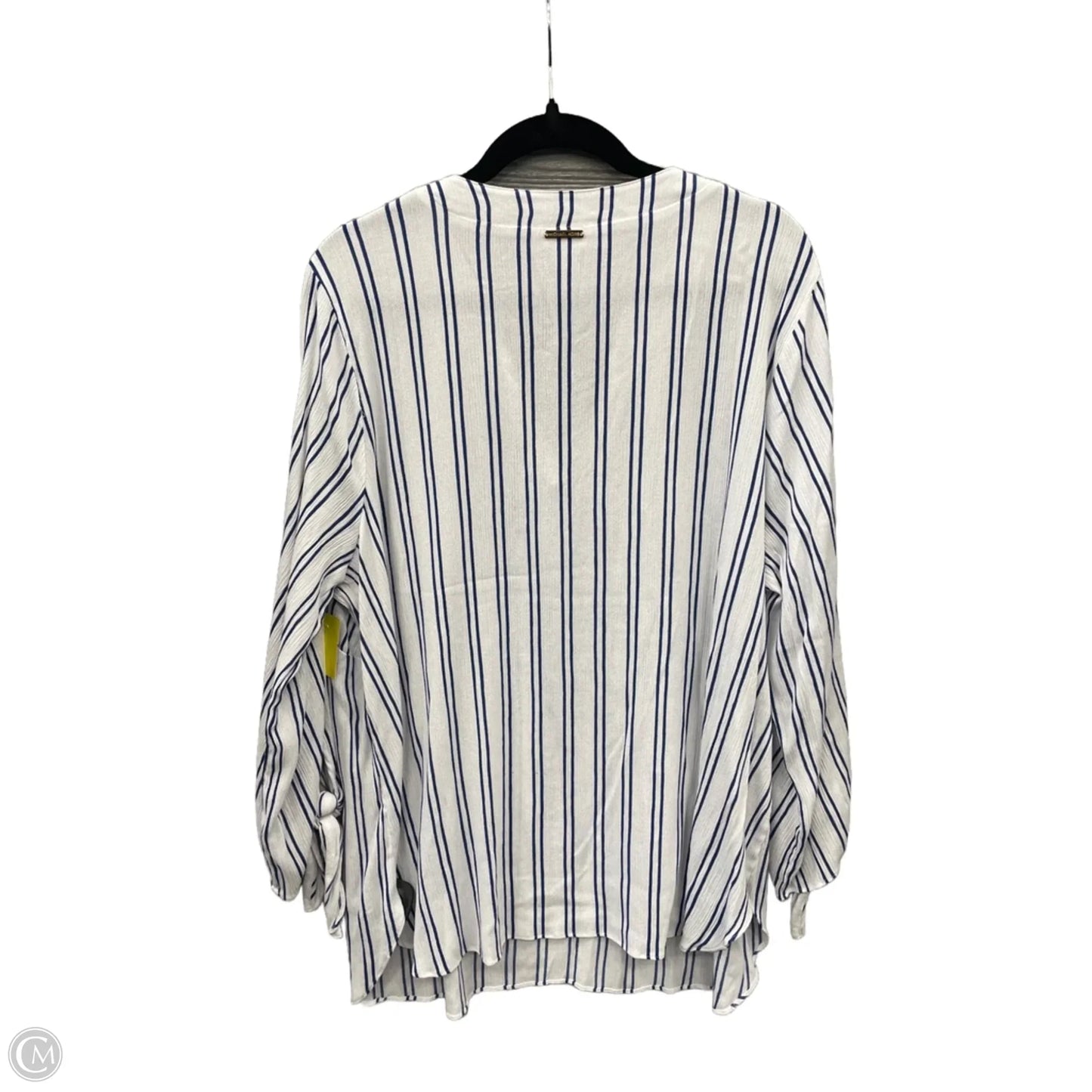 Top Long Sleeve By Michael By Michael Kors In Striped Pattern, Size: 2x