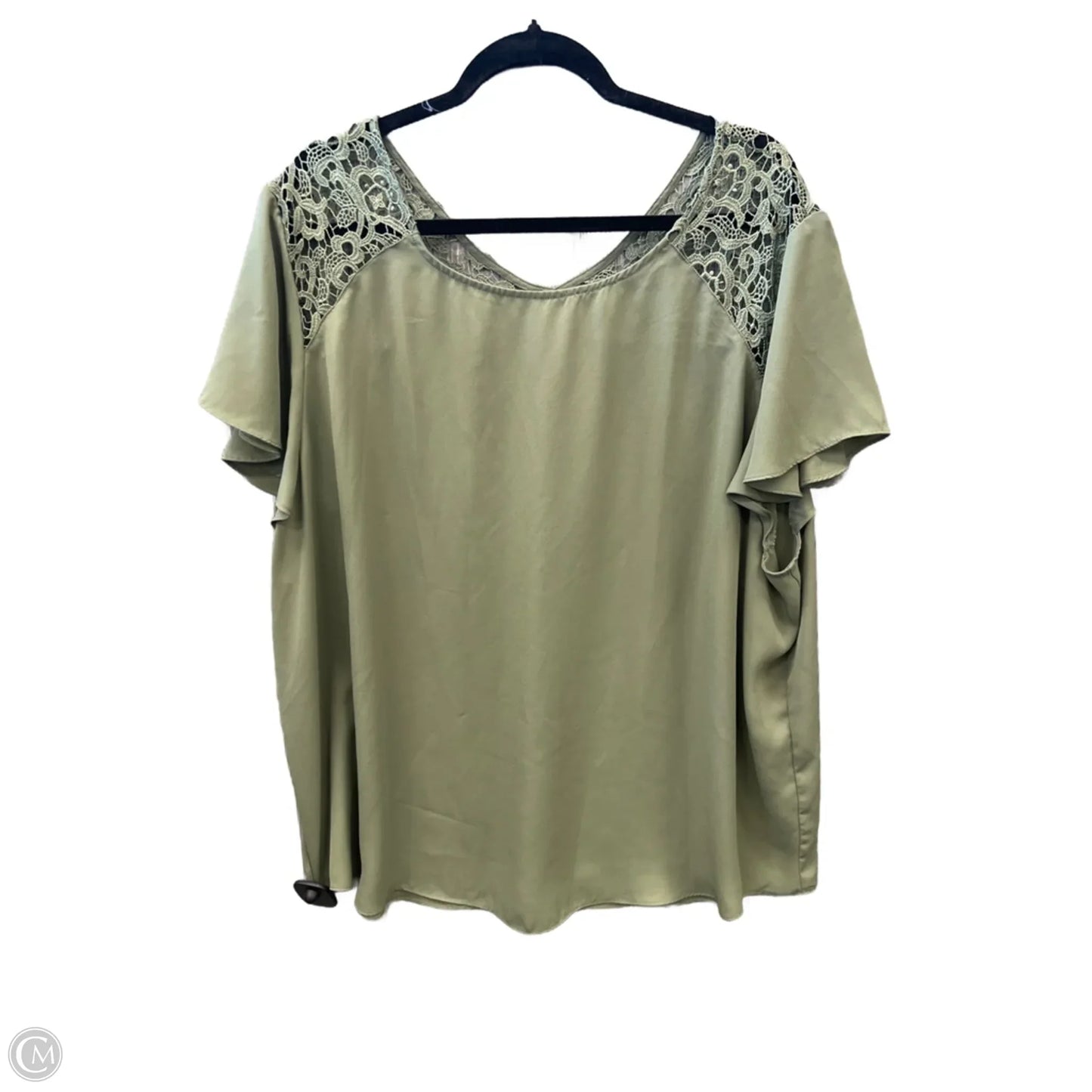 Top Short Sleeve By Clothes Mentor In Green, Size: 3x