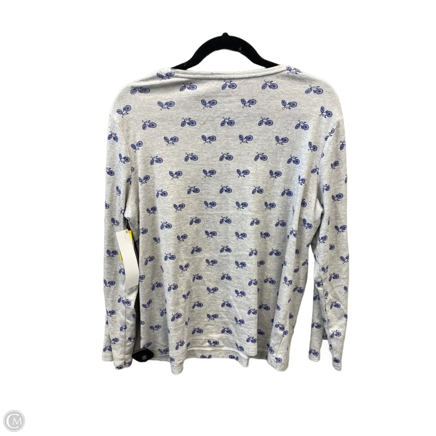 Top Long Sleeve By Croft And Barrow In Blue & Grey, Size: Xlp