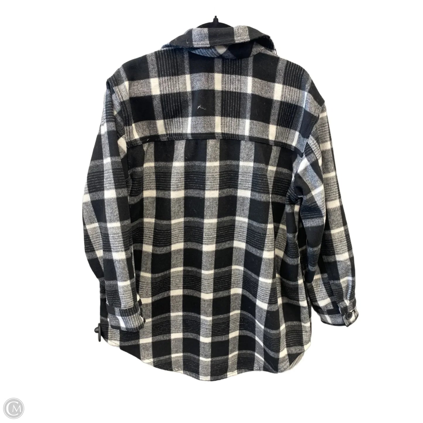 Jacket Shirt By Old Navy In Plaid Pattern, Size: L