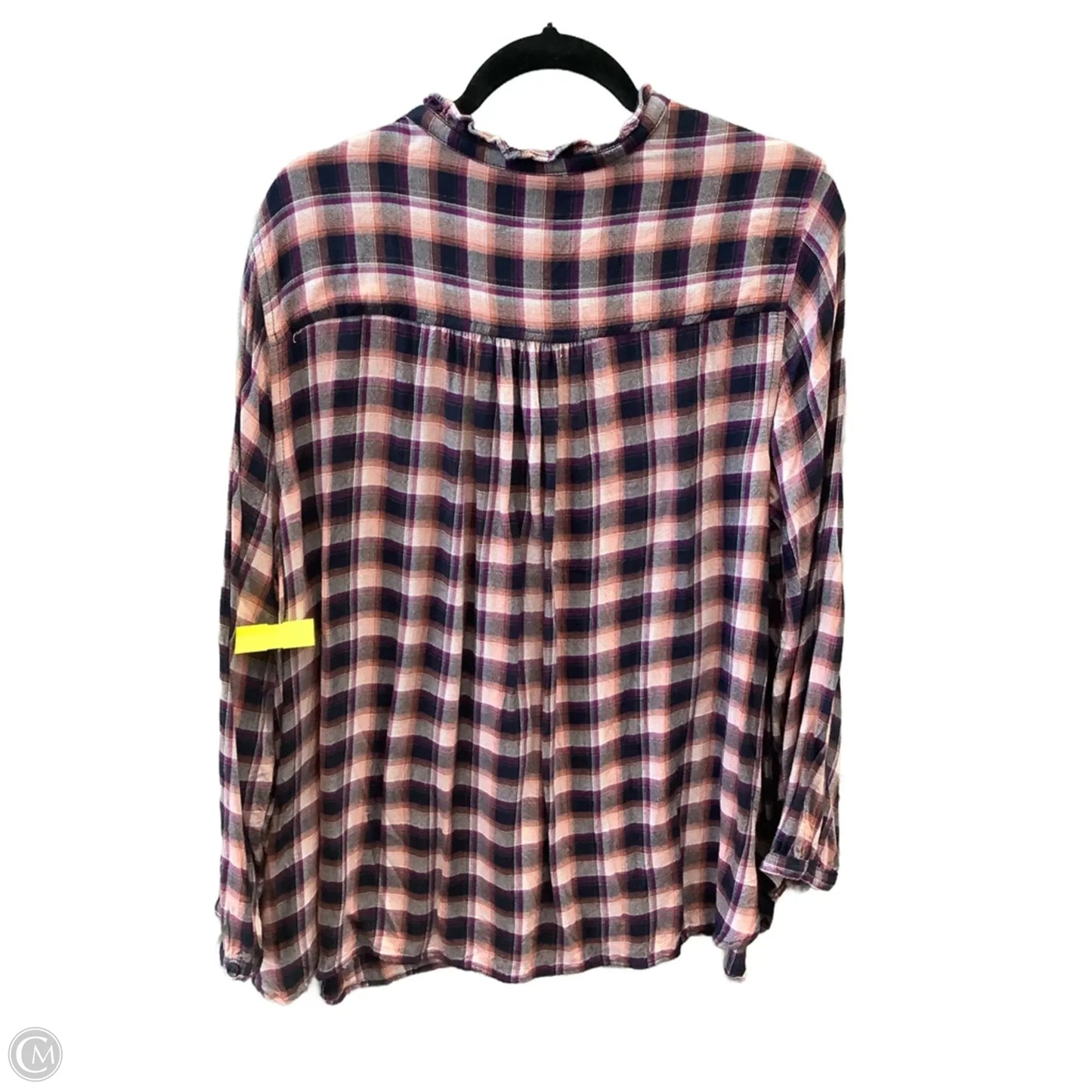 Top Long Sleeve By Terra & Sky In Plaid Pattern, Size: 2x