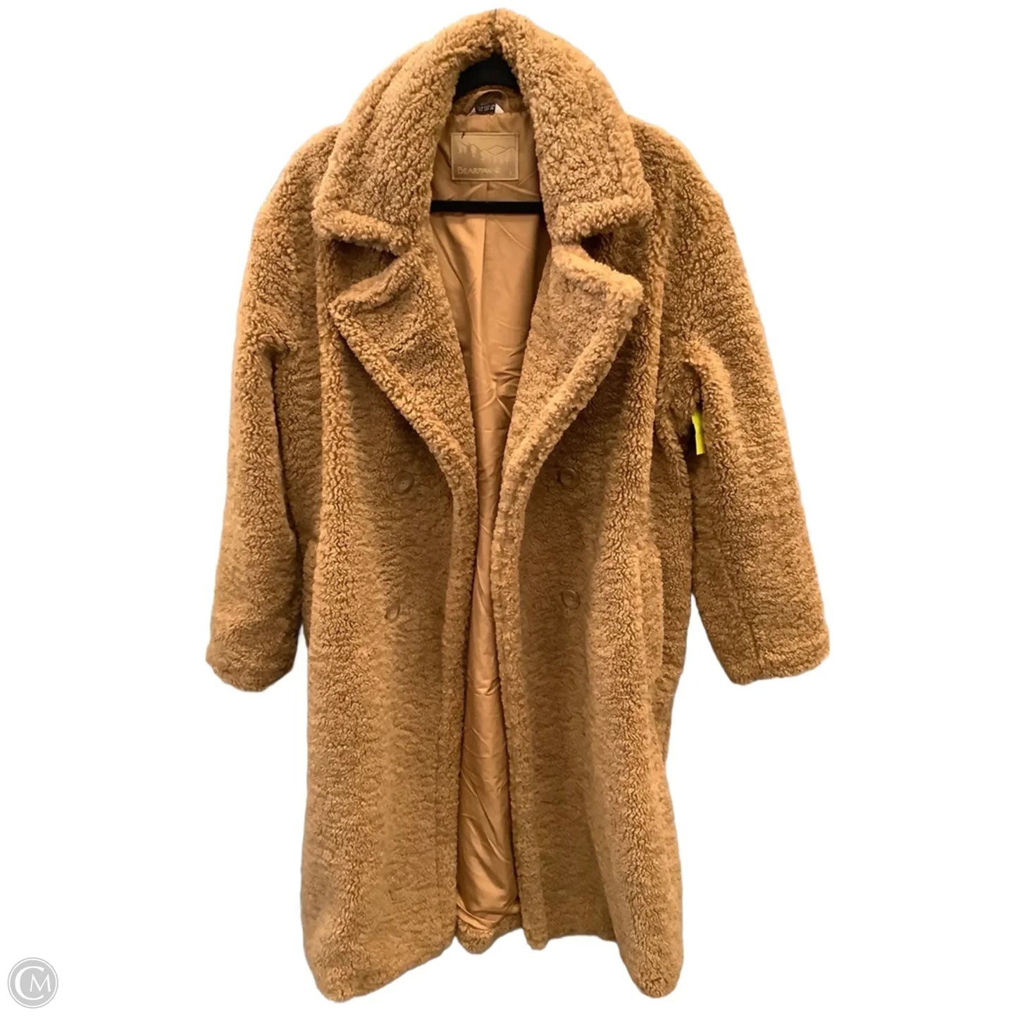 Coat Faux Fur & Sherpa By Bearpaw In Brown, Size: L