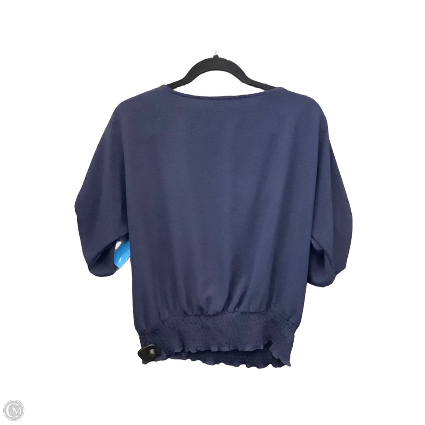 Blouse 3/4 Sleeve By Michael By Michael Kors In Blue, Size: M