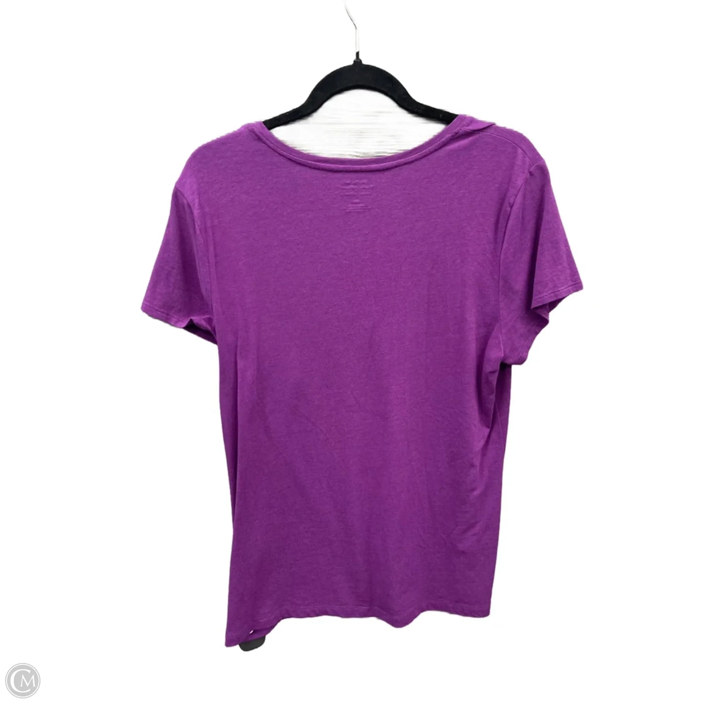 Top Short Sleeve Basic By Banana Republic In Purple, Size: L