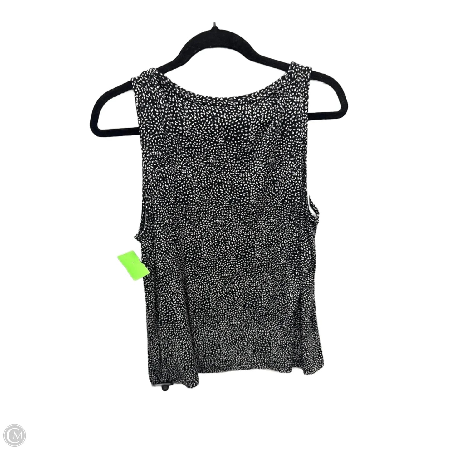Top Sleeveless By Nine West Apparel In Black & White, Size: Xlp