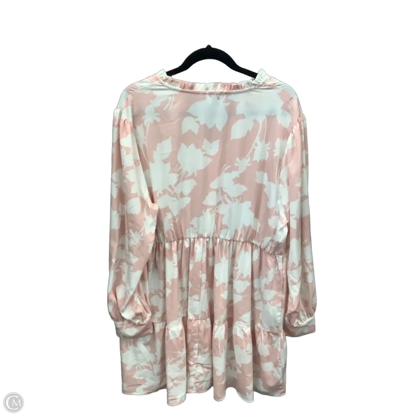 Dress Casual Midi By Ophelia Roe In Pink & White, Size: 2x