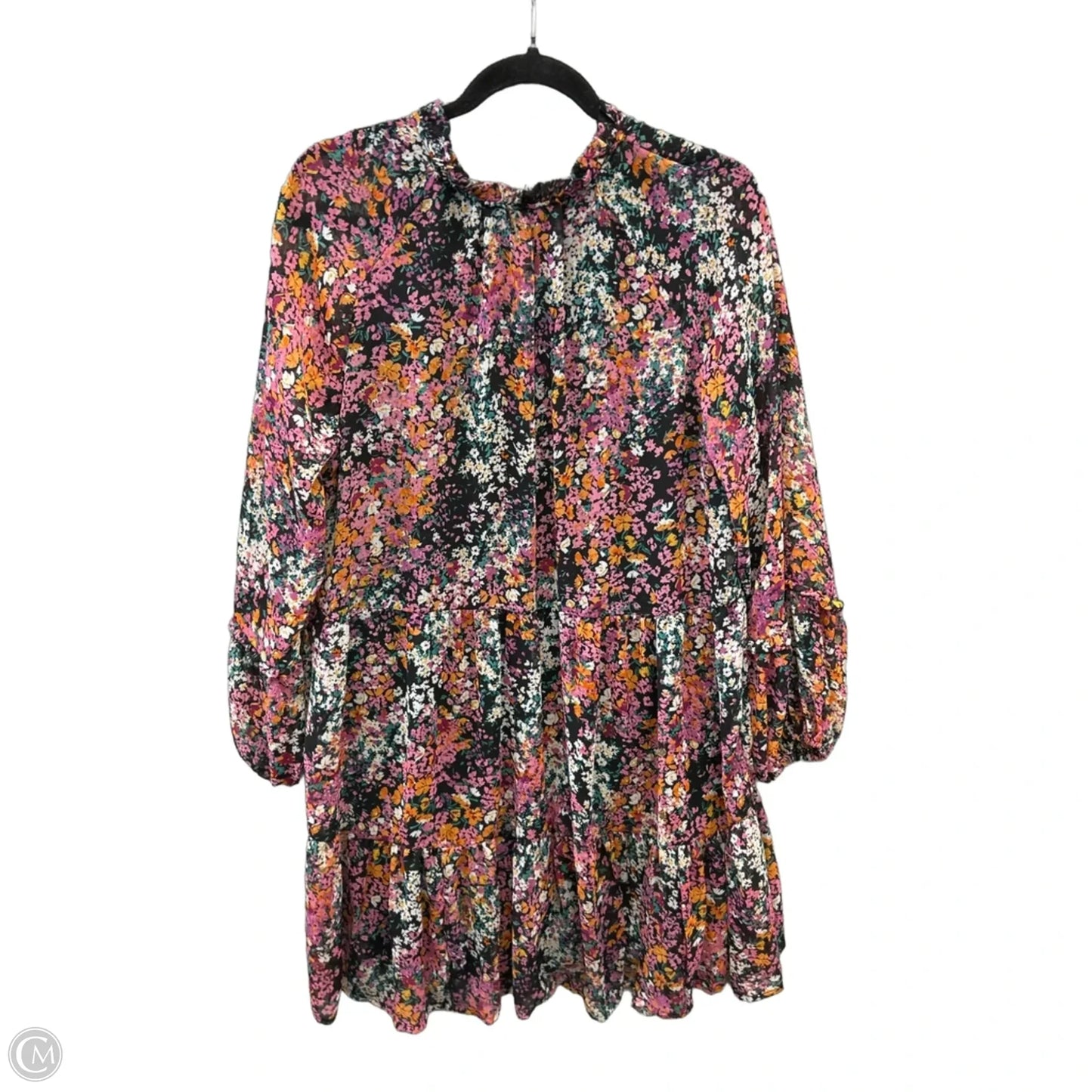 Dress Casual Midi By Vince Camuto In Floral Print, Size: L