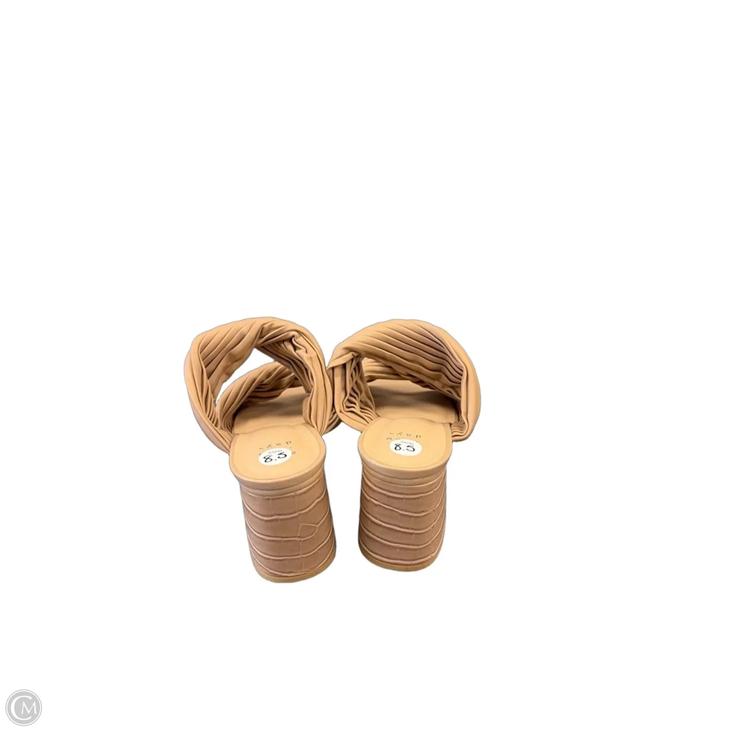 Sandals Heels Block By A New Day In Brown, Size: 8.5