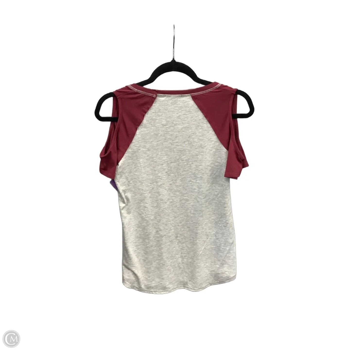 Top Short Sleeve By Maurices In Grey & Red, Size: S